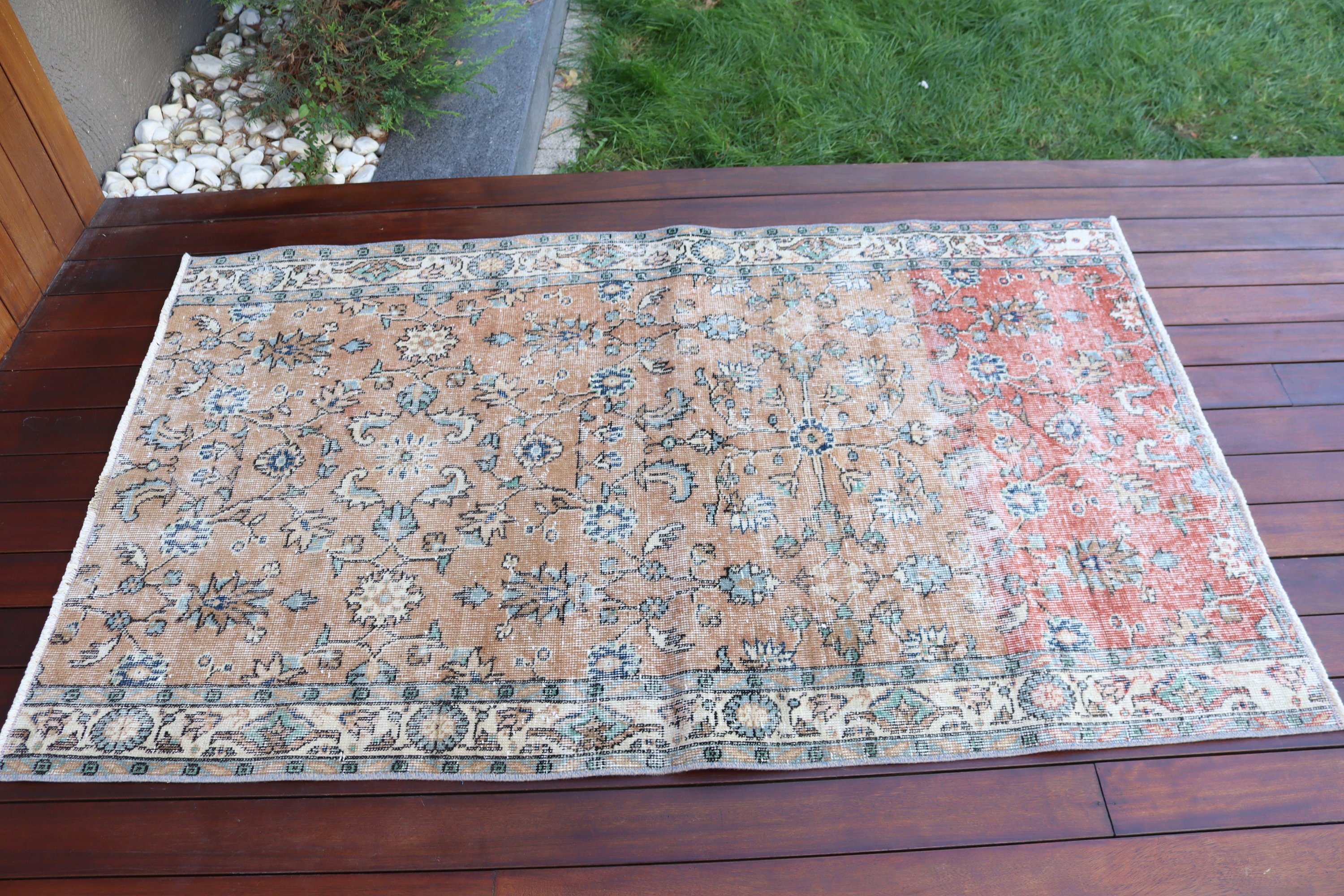 Yatak Odası Halıları, Boho Halıları, Kahverengi Düz Dokuma Halılar, Dekoratif Halılar, Aztek Halısı, 3,3x5,4 ft Aksan Halısı, Lüks Halılar, Vintage Halı, Türk Halısı