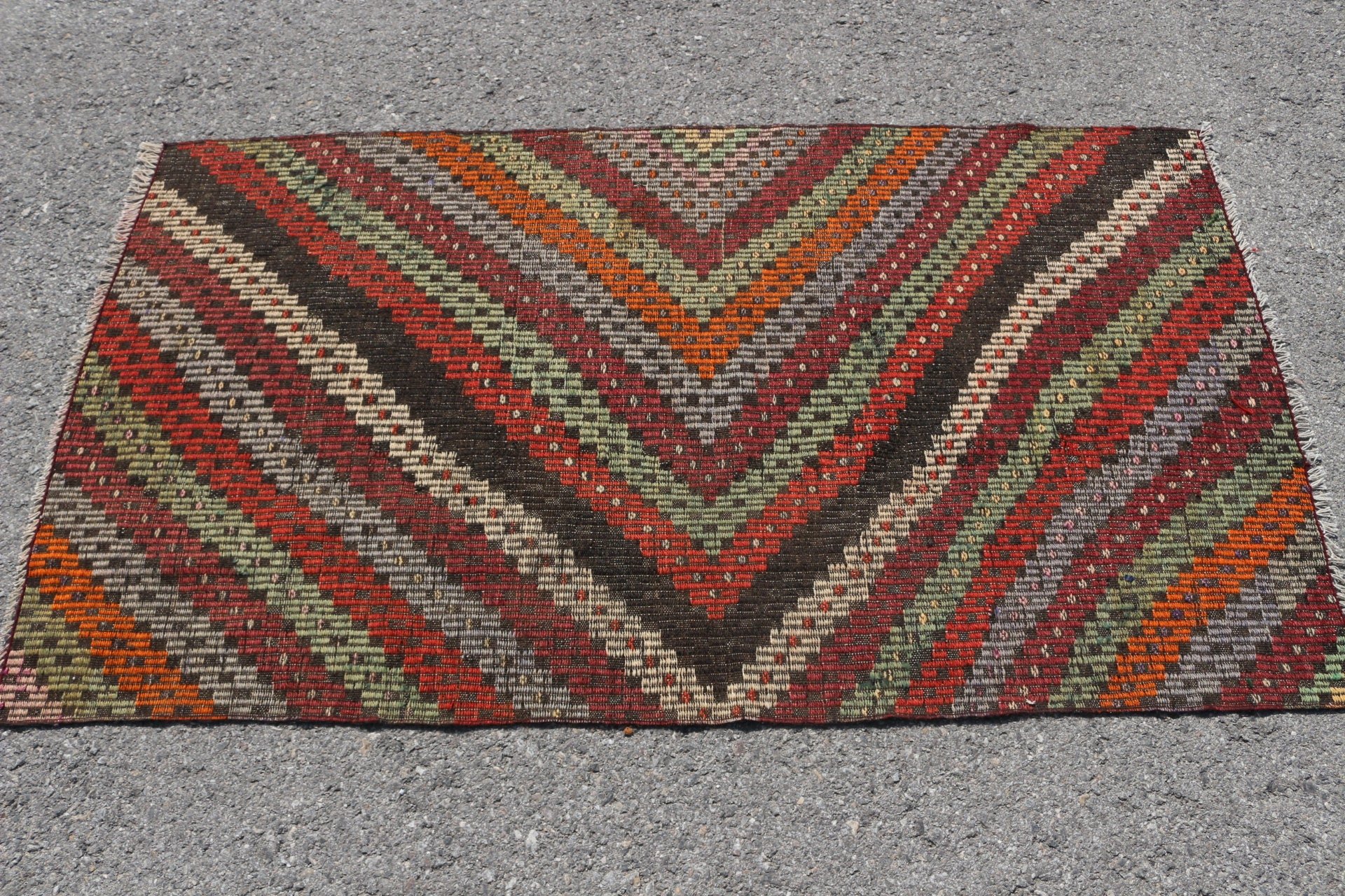 Kilim, Türk Halıları, Giriş Halısı, Vintage Halılar, Yün Halı, 3x5,2 ft Aksan Halıları, Mutfak Halısı, Kırmızı Fas Halısı, Boho Halısı