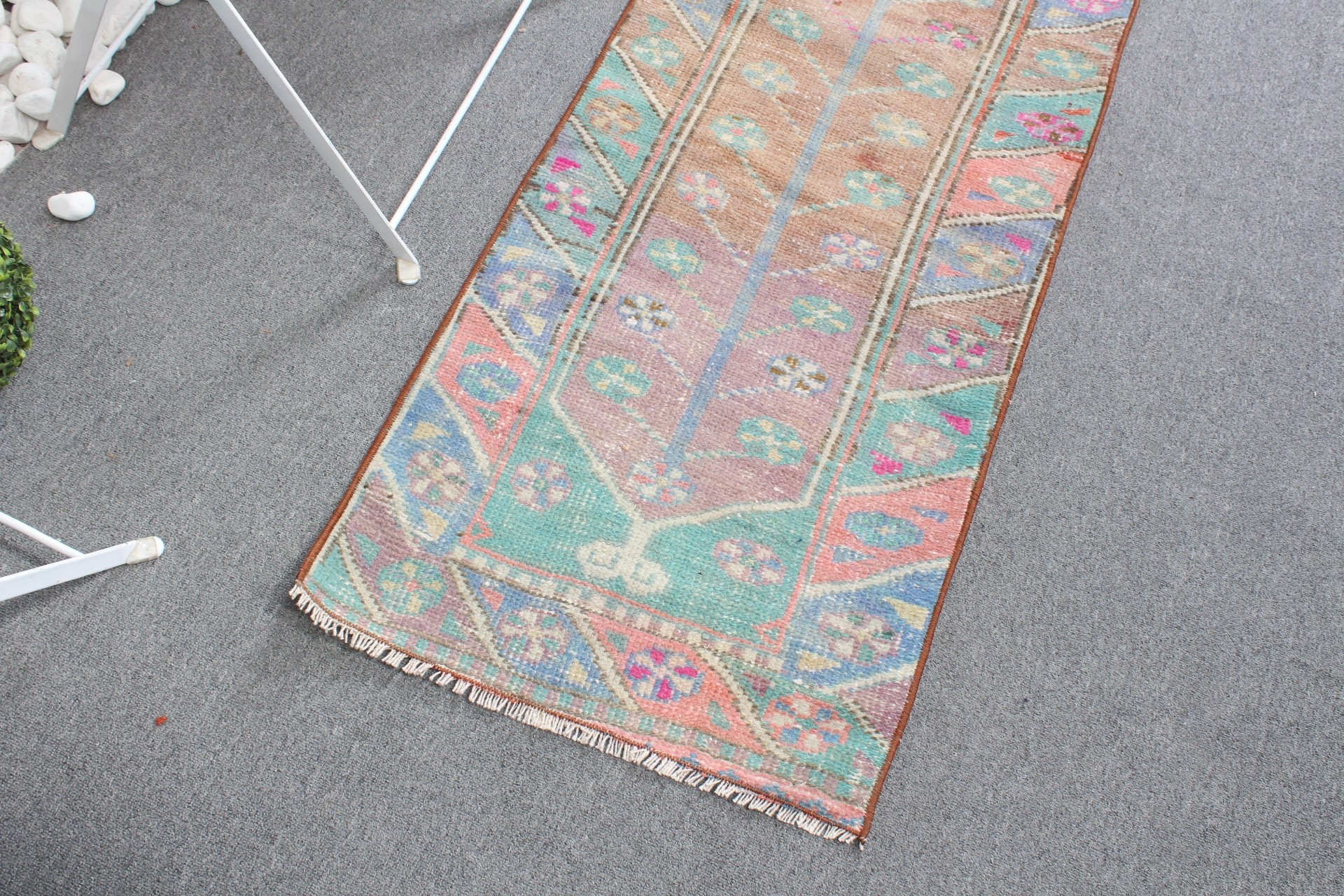 Türk Halıları, Duvara Asılı Halı, Yeşil Soğuk Halı, 1.8x4.3 ft Küçük Halı, Vintage Halı, Harika Halılar, Mutfak Halıları, Mutfak Halısı, Yer Halısı