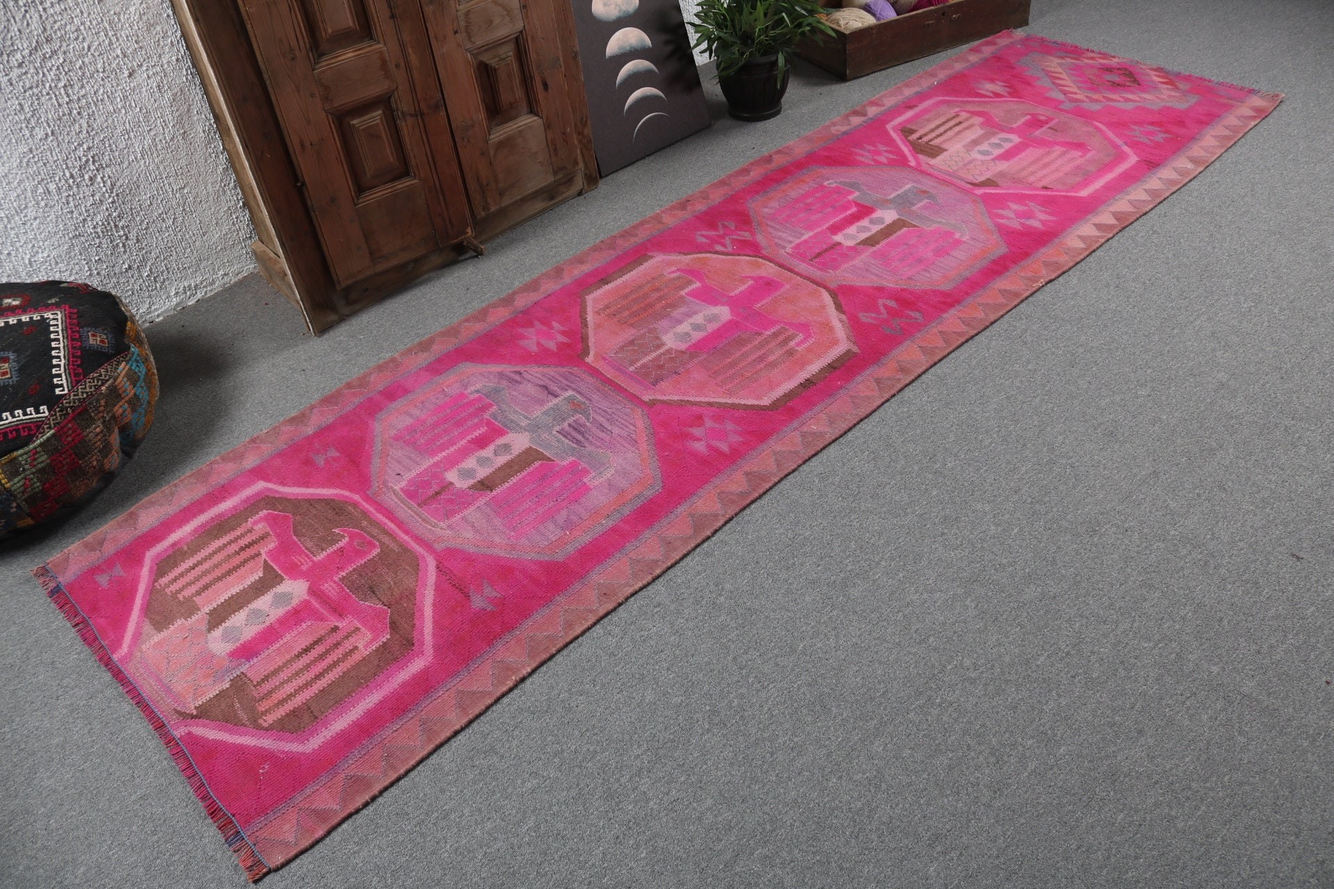 Türk Halısı, Vintage Yolluk Halısı, Modern Halılar, 3x10.1 ft Runner Halıları, Anadolu Halısı, Koridor Halısı, Tribal Halısı, Vintage Halılar, Pembe Yatak Odası Halısı