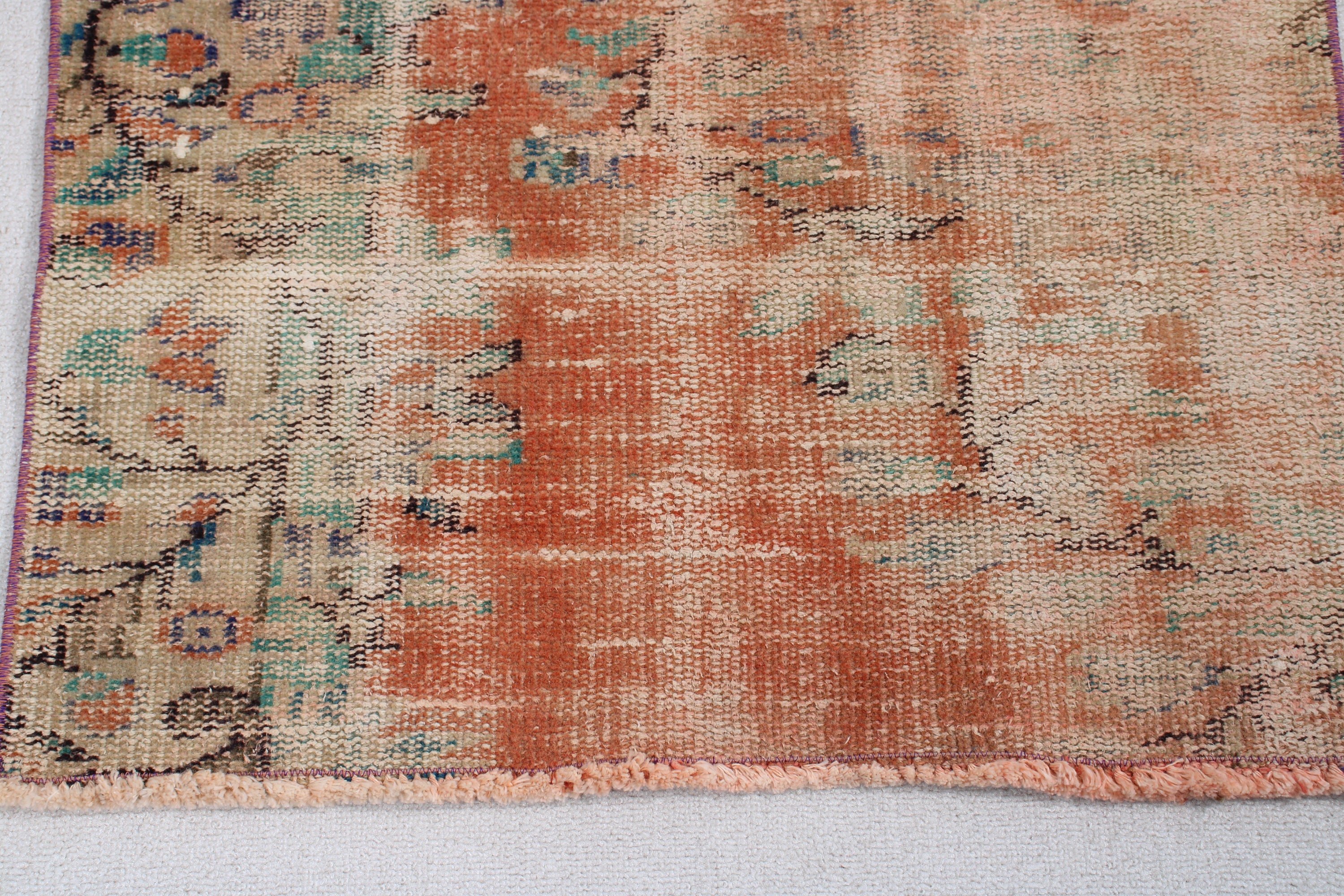 Orange Statement Rug, Bath Rugs, Vintage Rug, Antique Rugs, Turkish Rug, Home Decor Rug, Small Boho Rug, Floor Rug, 2.3x5.4 ft Small Rugs