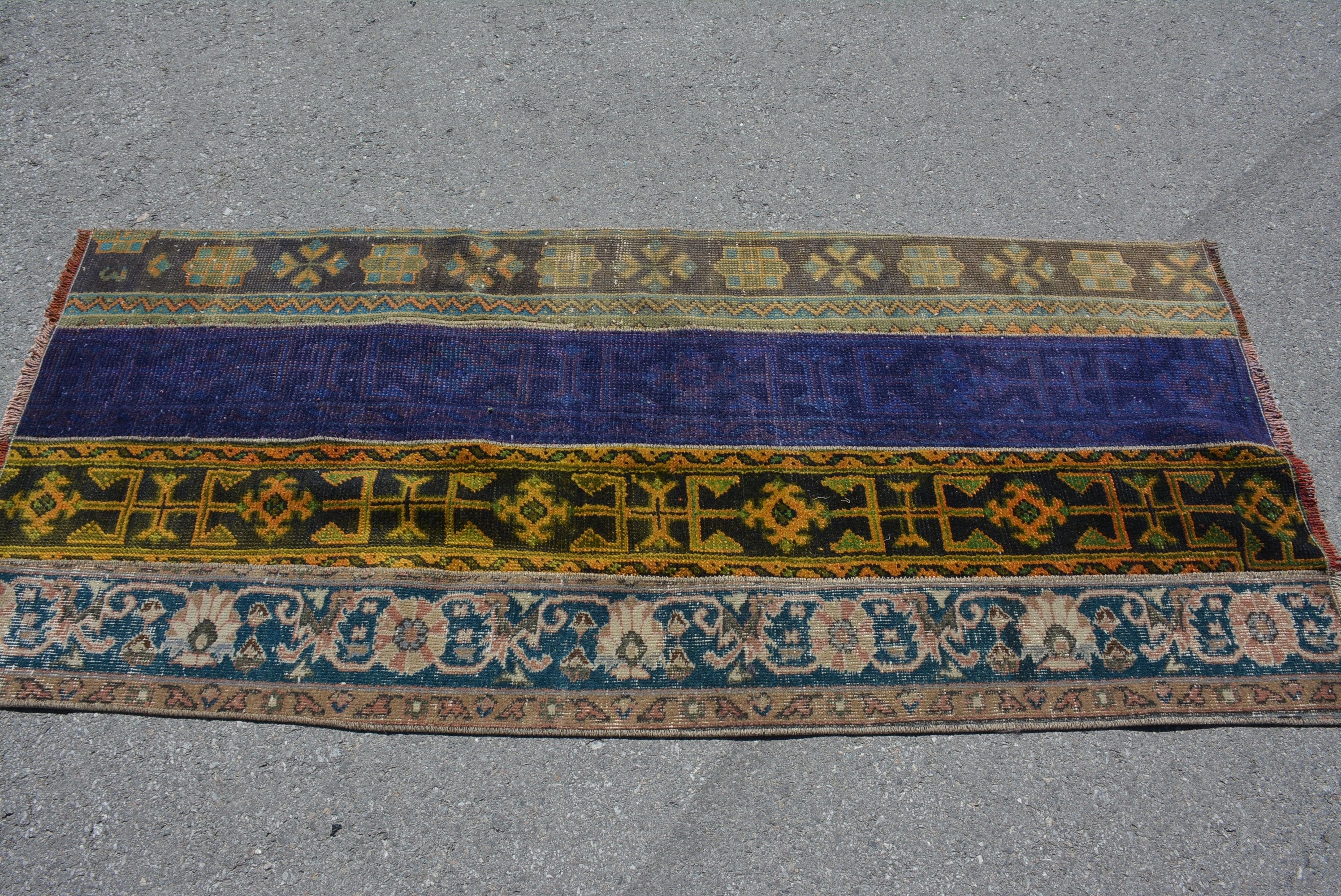 Kitchen Rugs, Bedroom Rugs, Vintage Rug, 2.7x6.1 ft Accent Rug, Oushak Rugs, Turkish Rugs, Custom Rug, Rugs for Bedroom, Nursery Rugs