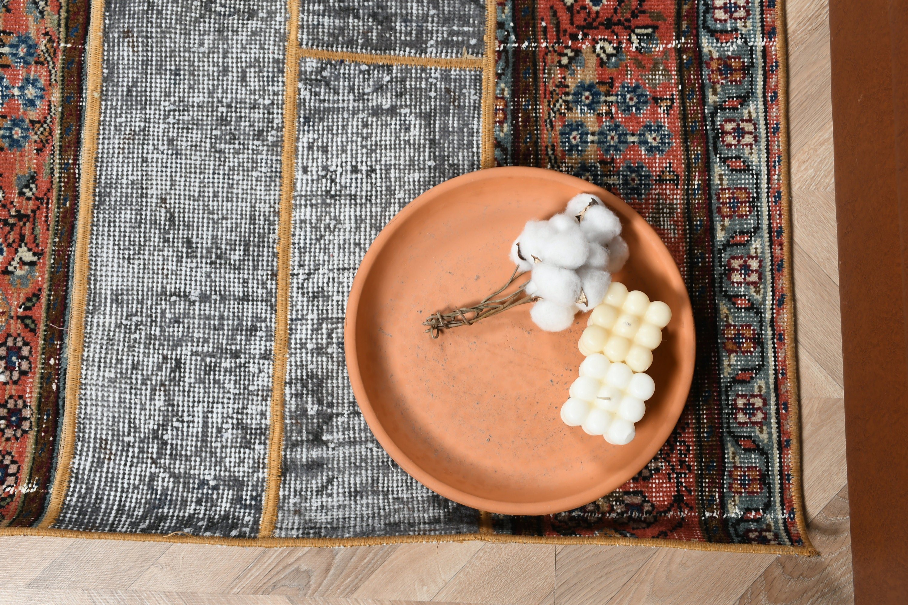 Vintage Rug, Floor Rug, Cute Bath Mat Rug, Gray  2.9x4.4 ft Small Rugs, Turkish Rugs, Door Mat Rug, Kitchen Rug