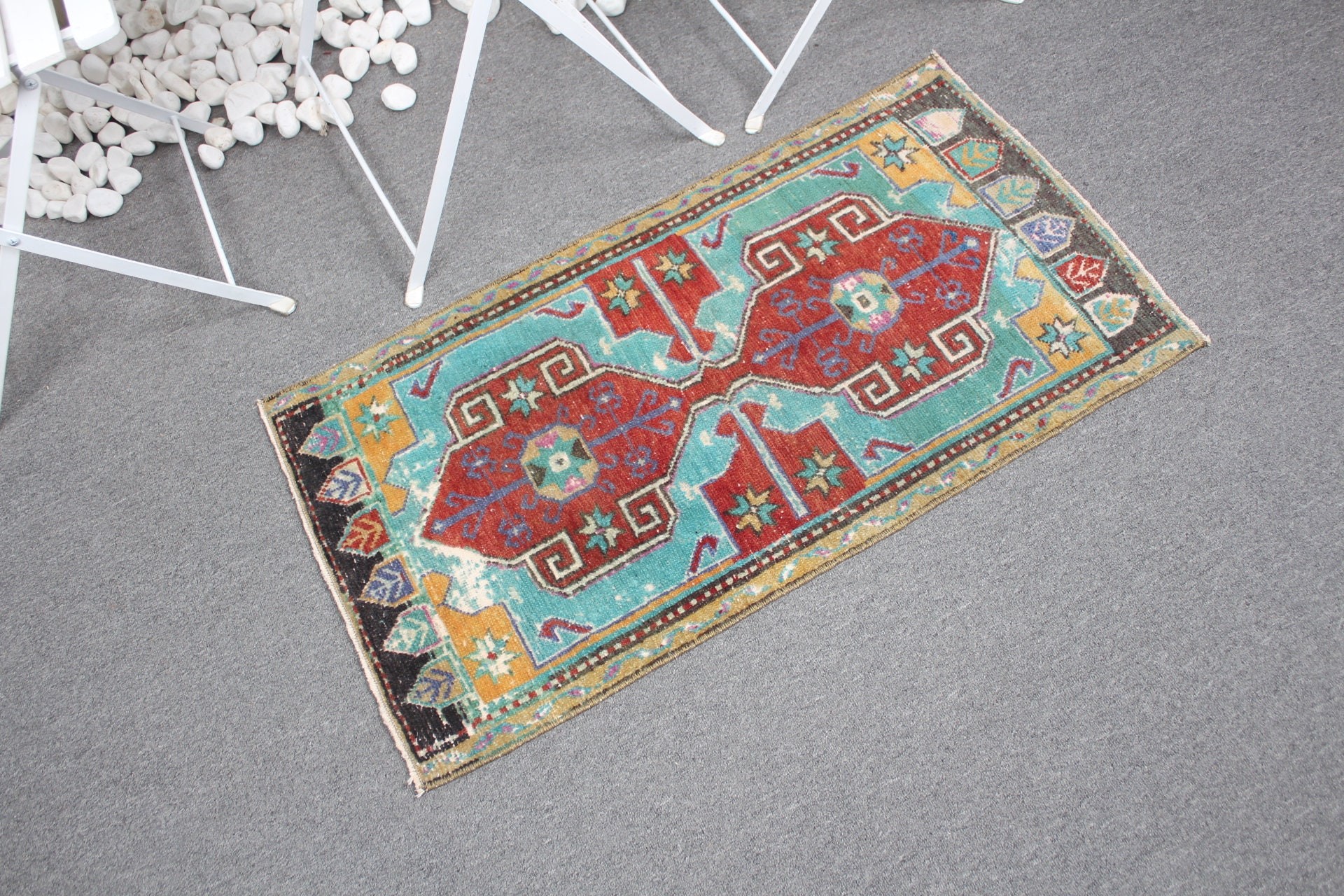 Nomadic Rugs, Antique Rug, Vintage Rugs, Turkish Rugs, Red Kitchen Rug, Kitchen Rugs, 1.7x3.2 ft Small Rugs, Bedroom Rug, Rugs for Bathroom