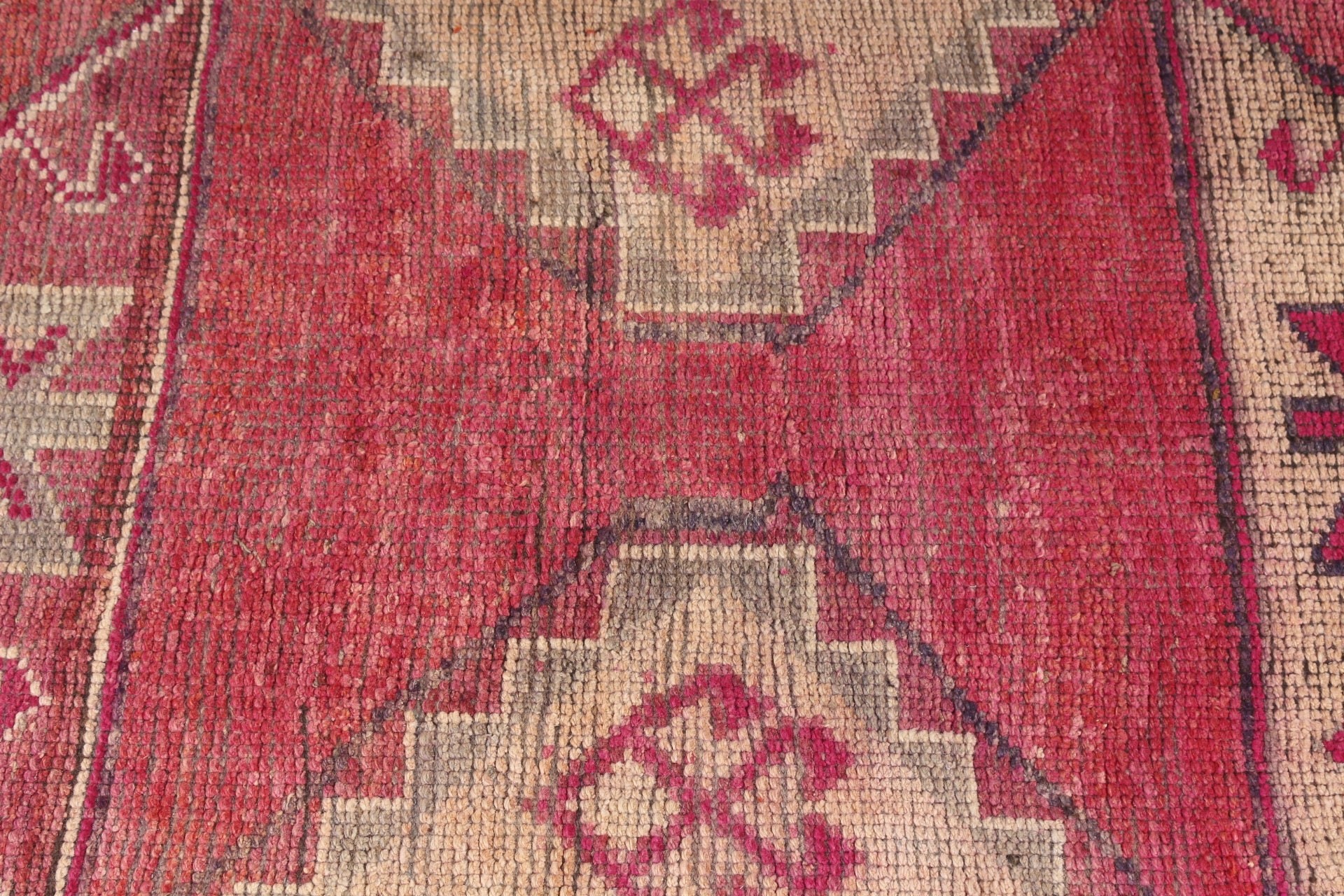 Vintage Rugs, 2.7x10.1 ft Runner Rug, Pink Oushak Rug, Organic Rug, Moroccan Rug, Turkish Rugs, Rugs for Hallway, Stair Rug, Oushak Rug