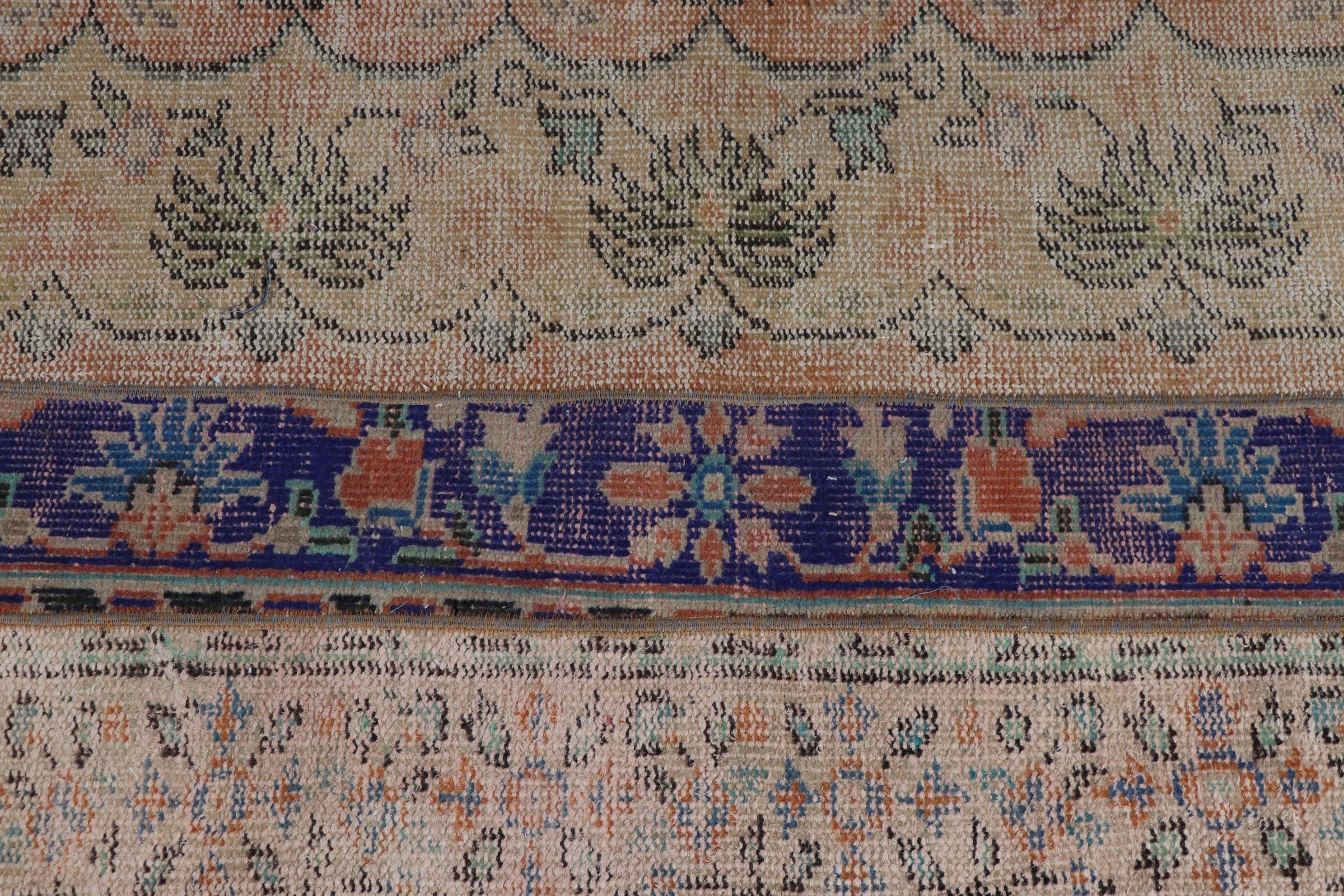 Orange Oriental Rugs, Corridor Rug, Muted Rugs, Bedroom Rugs, Floor Rug, Vintage Rugs, Turkish Rug, Hallway Rugs, 2.1x7.5 ft Runner Rugs