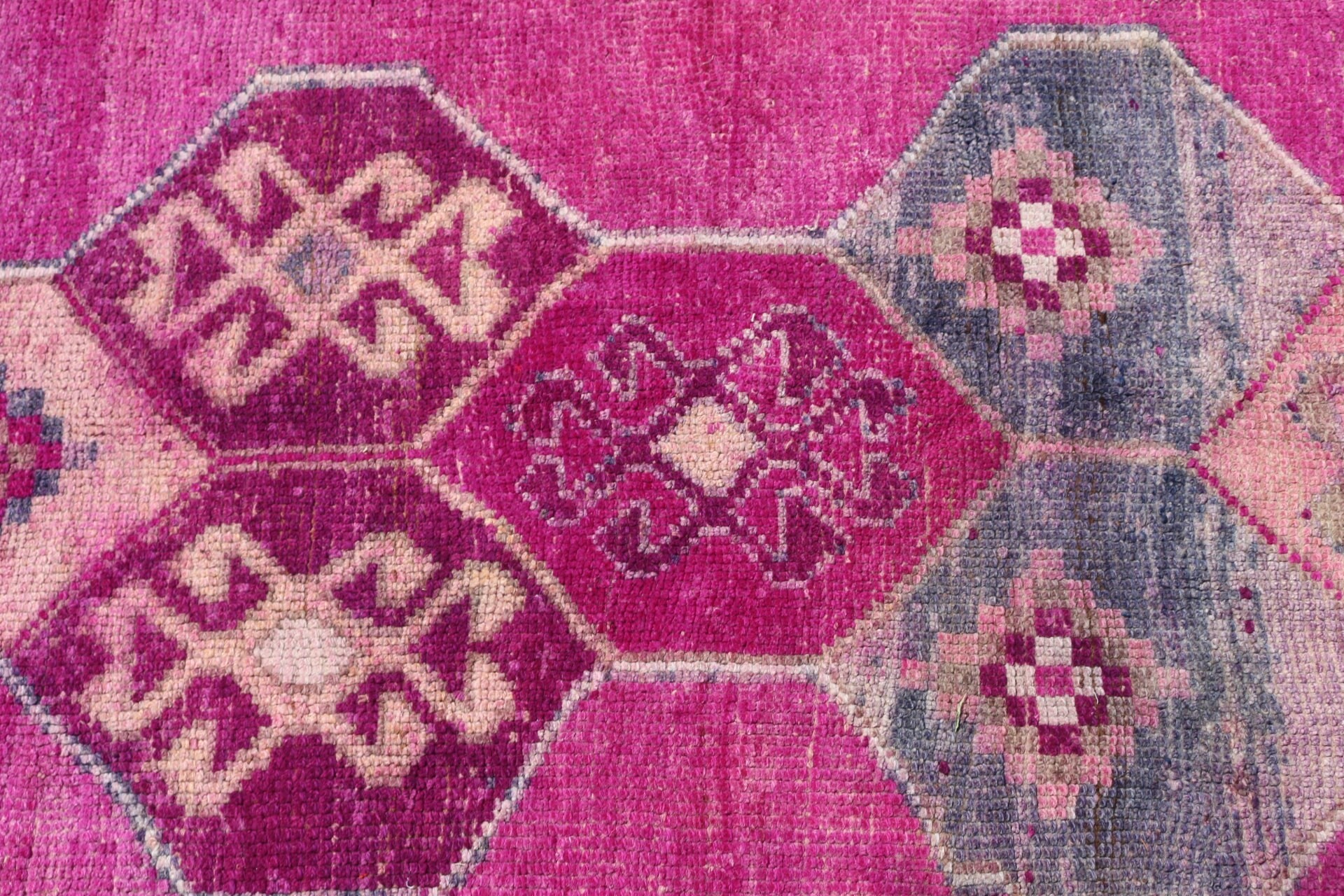 Rugs for Stair, Vintage Rugs, Pink Oushak Rug, 3.3x10.3 ft Runner Rug, Stair Rug, Organic Rug, Kitchen Rug, Bedroom Rug, Turkish Rug