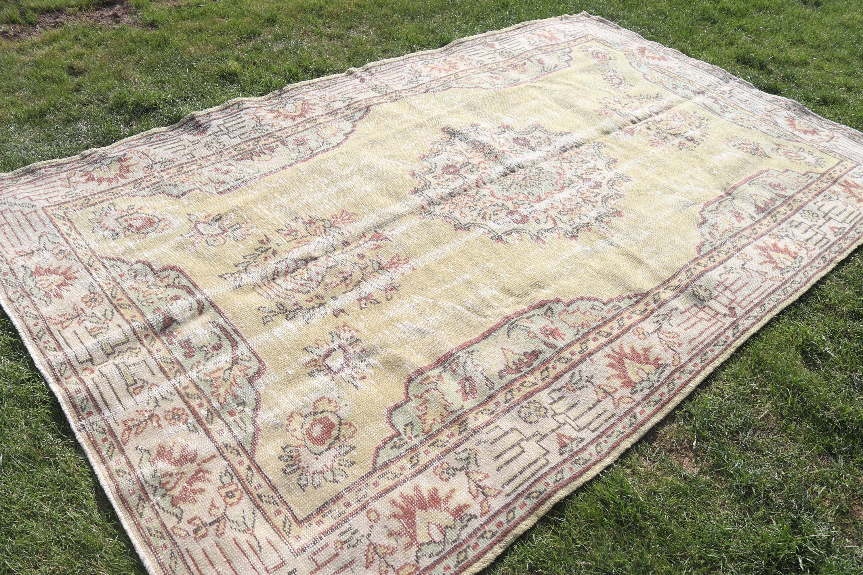 Oturma Odası Halıları, Vintage Halılar, Salon Halıları, Ofis Halıları, Yeşil Modern Halılar, Türk Halıları, 6.1x10 ft Büyük Halılar, Harika Halılar, Ev Dekorasyonu Halıları