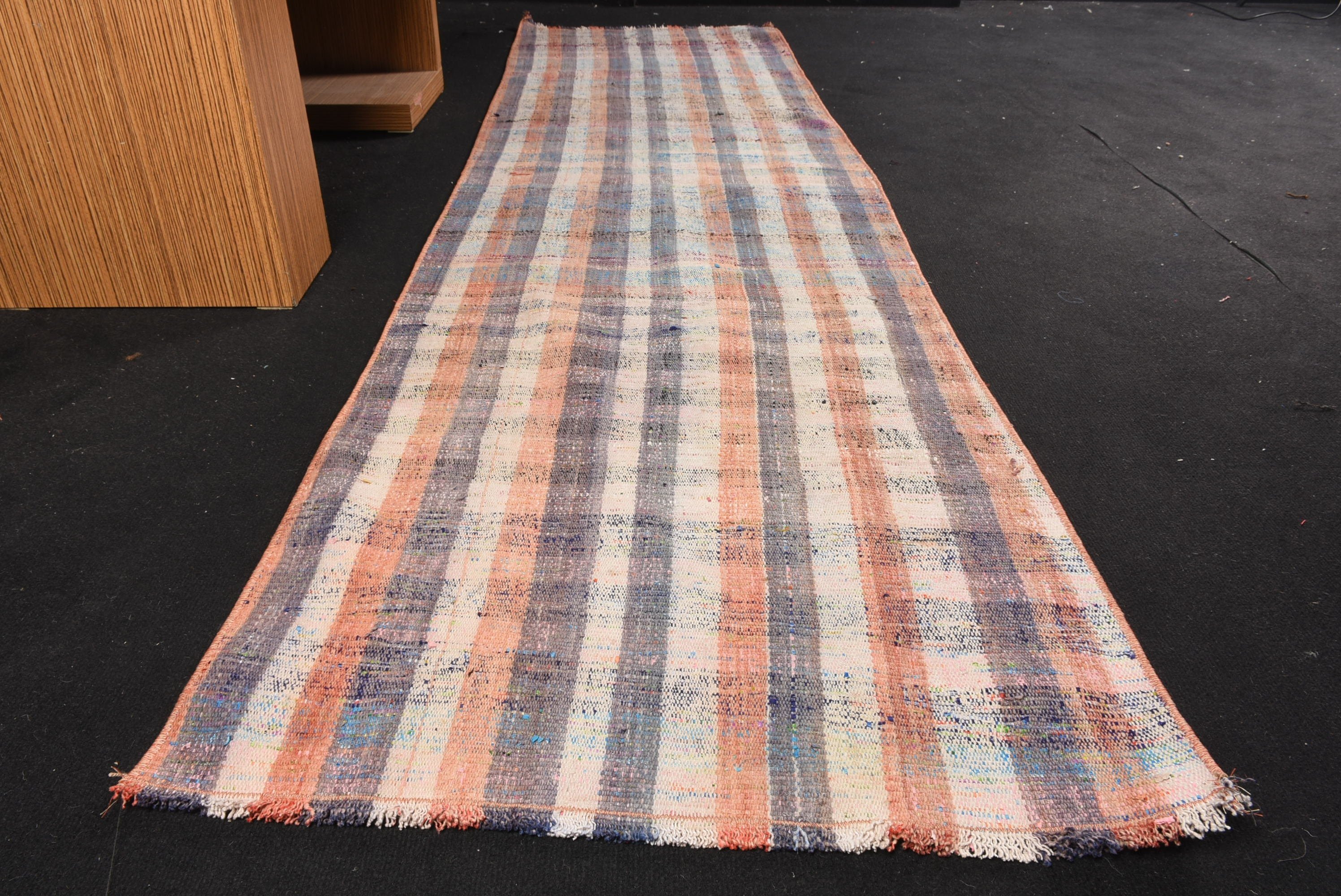 Old Rug, Kilim, Turkish Rug, Oushak Rugs, Wool Rug, Corridor Rug, Gray Antique Rug, Rugs for Corridor, Vintage Rug, 2.7x9.5 ft Runner Rug