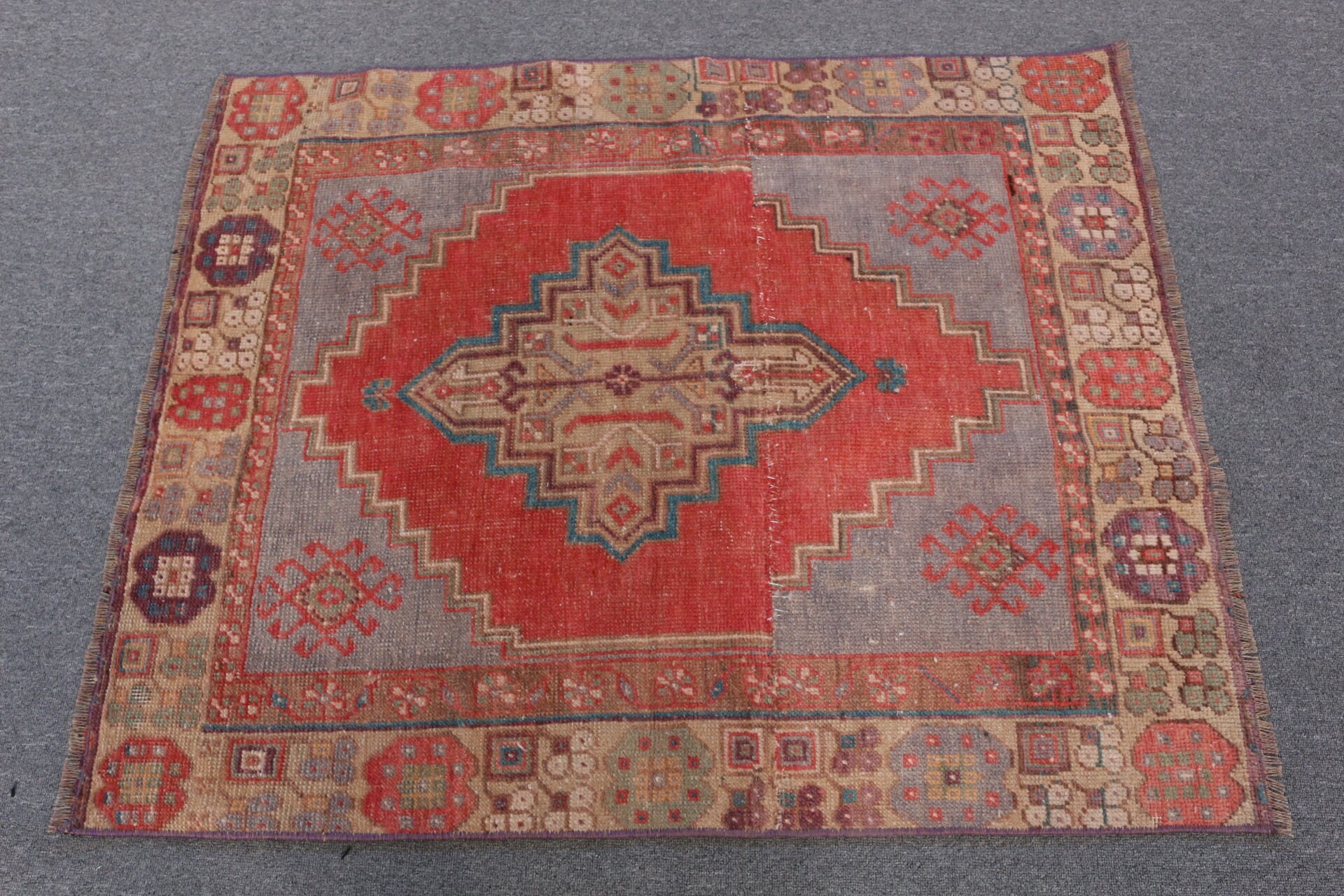 Mutfak Halısı, Vintage Halı, Ev Dekorasyonu Halıları, Aztek Halısı, Giriş Halısı, Anadolu Halısı, Kahverengi Yatak Odası Halıları, Türk Halısı, 3.2x4 ft Küçük Halılar