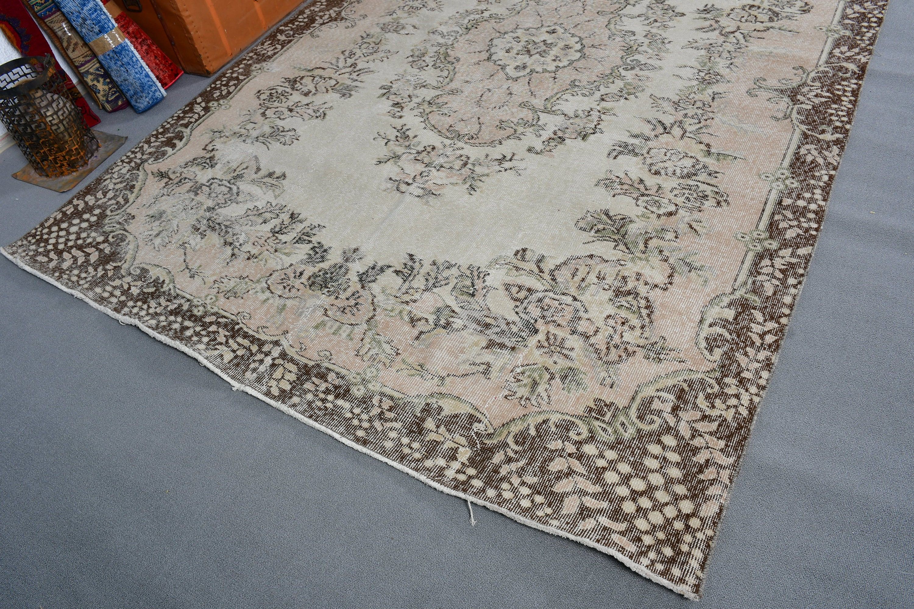 Living Room Rug, 6.7x9.7 ft Large Rug, Rugs for Bedroom, Dining Room Rugs, Wool Rugs, Turkish Rug, Floor Rug, Aztec Rugs, Vintage Rug