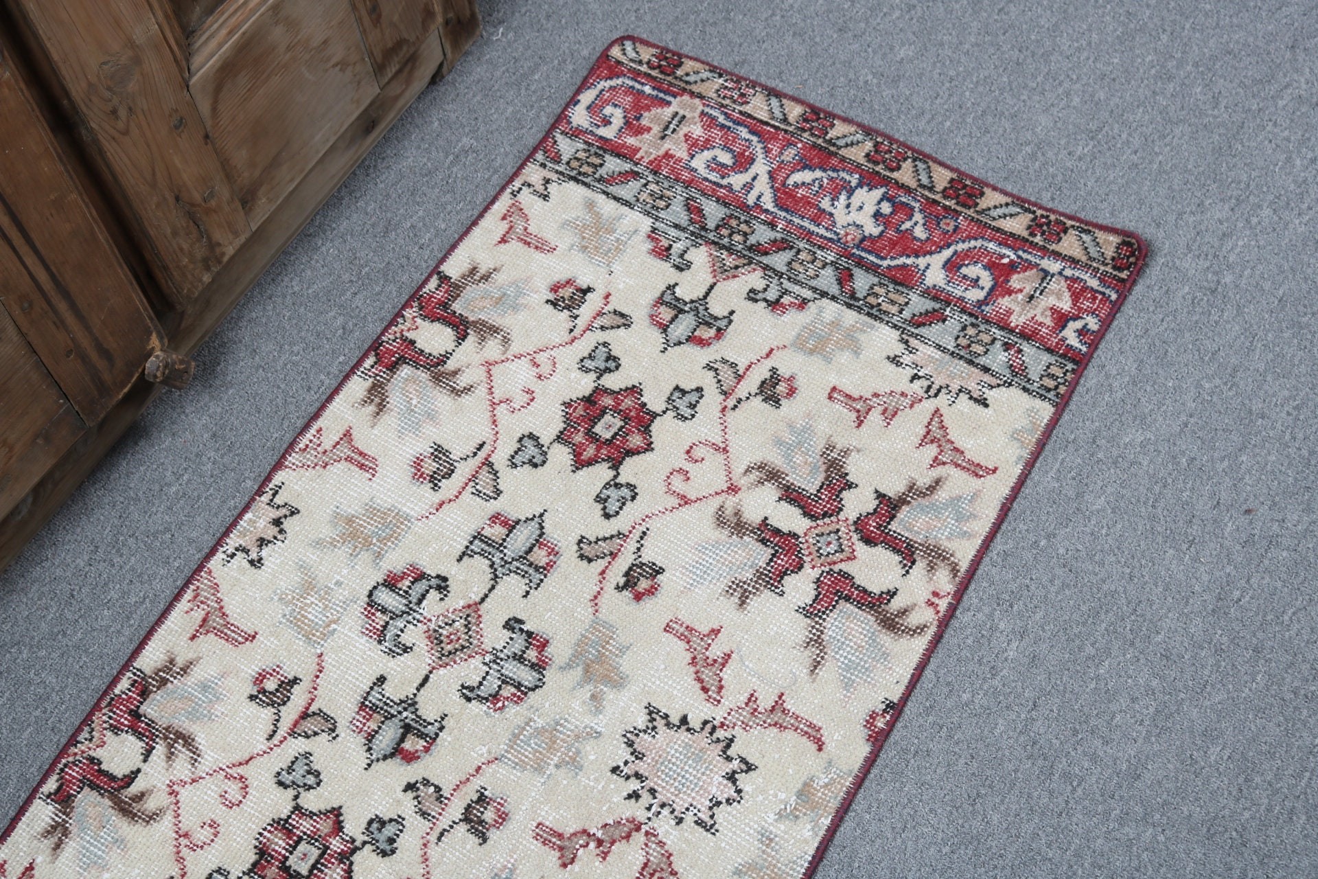 Vintage Rug, Door Mat Rugs, Small Vintage Rugs, Moroccan Rug, Turkish Rug, Home Decor Rugs, 1.6x3.6 ft Small Rugs, Beige Boho Rug