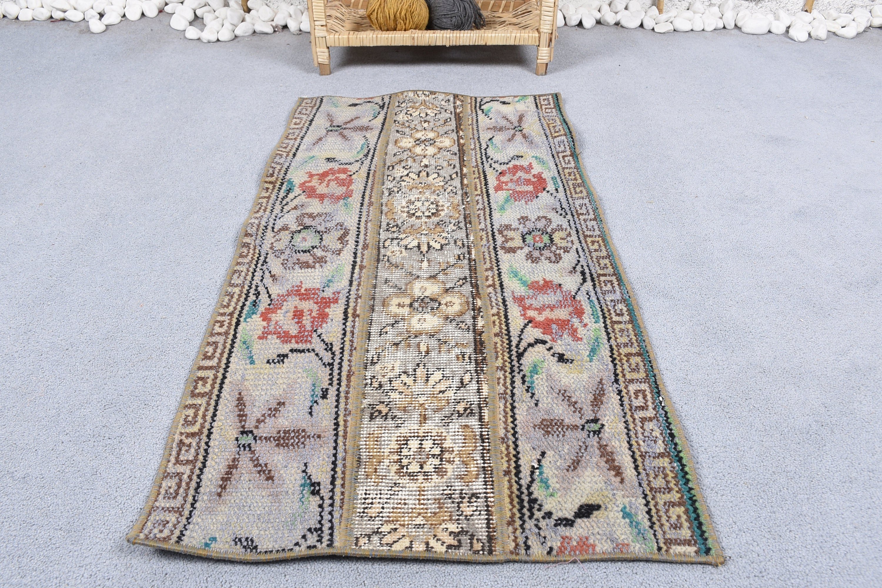 Door Mat Rug, Bedroom Rugs, Gray Kitchen Rugs, Turkish Rugs, 1.7x3.2 ft Small Rugs, Kitchen Rug, Rugs for Kitchen, Bright Rug, Vintage Rug