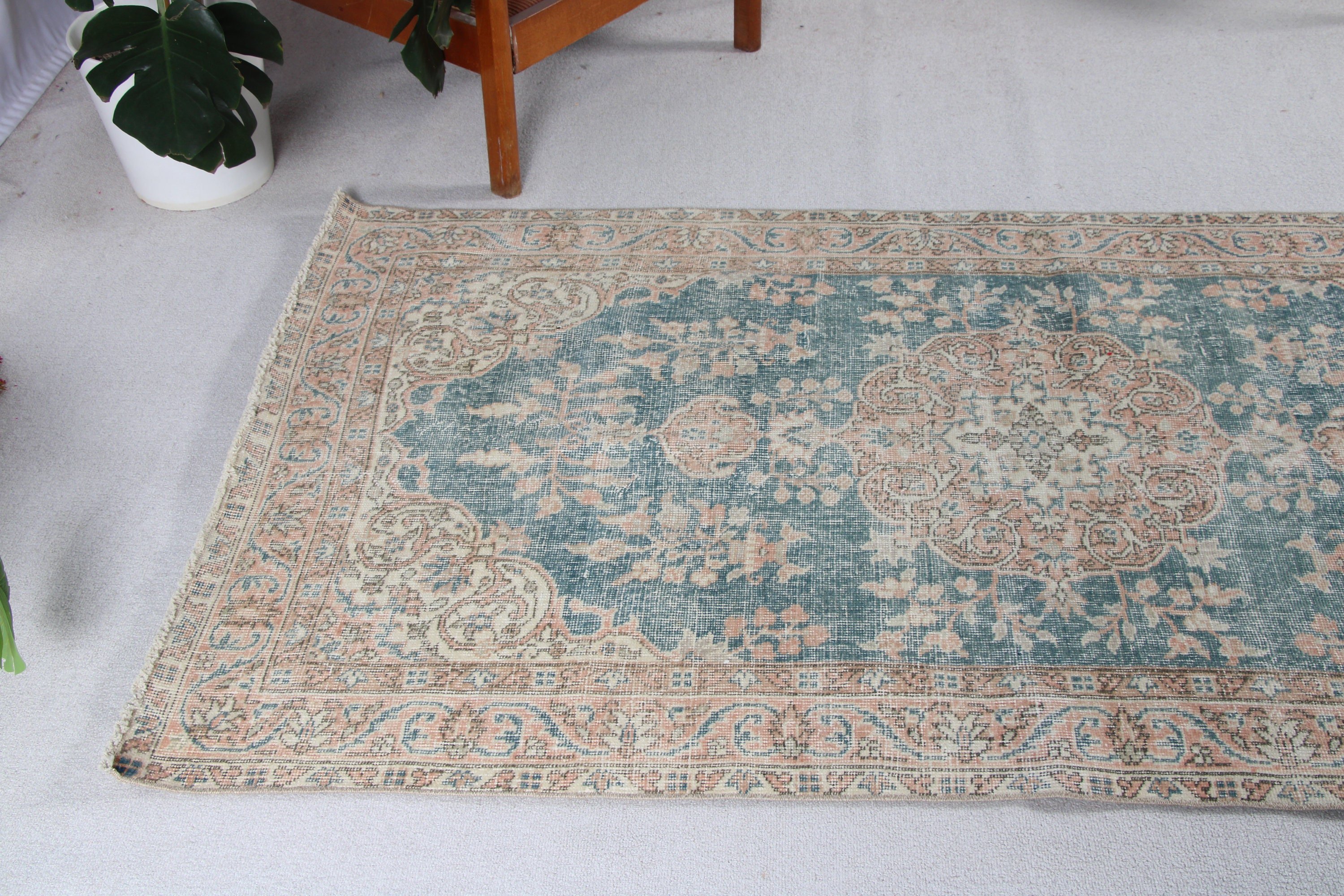 Tribal Halı, Kahverengi 3.8x6.8 ft Alan Halısı, Yemek Odası Halısı, Mutfak Halısı, Vintage Halılar, Yer Halısı, Türk Halıları