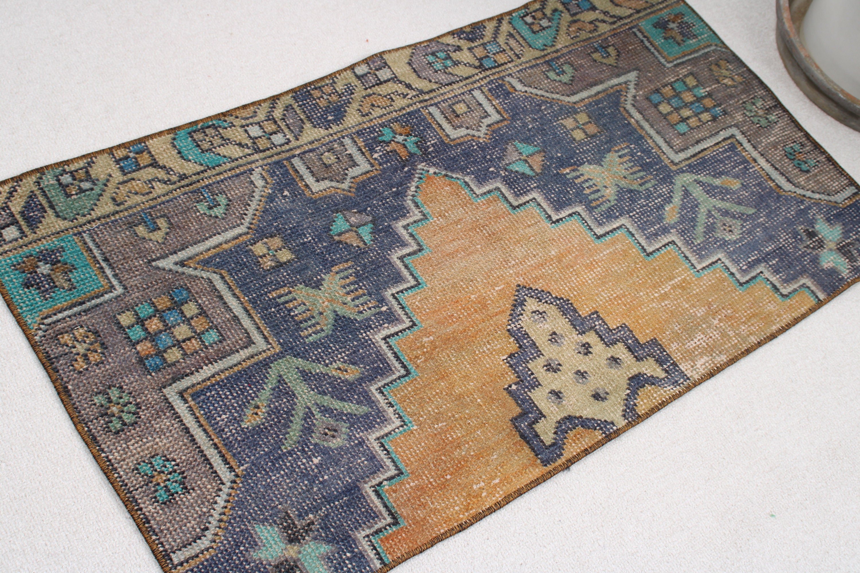 Vintage Rugs, Handmade Rug, Cool Rug, Blue Bedroom Rug, Turkish Rug, Door Mat Rug, Home Decor Rugs, 1.8x3.2 ft Small Rug, Nursery Rugs