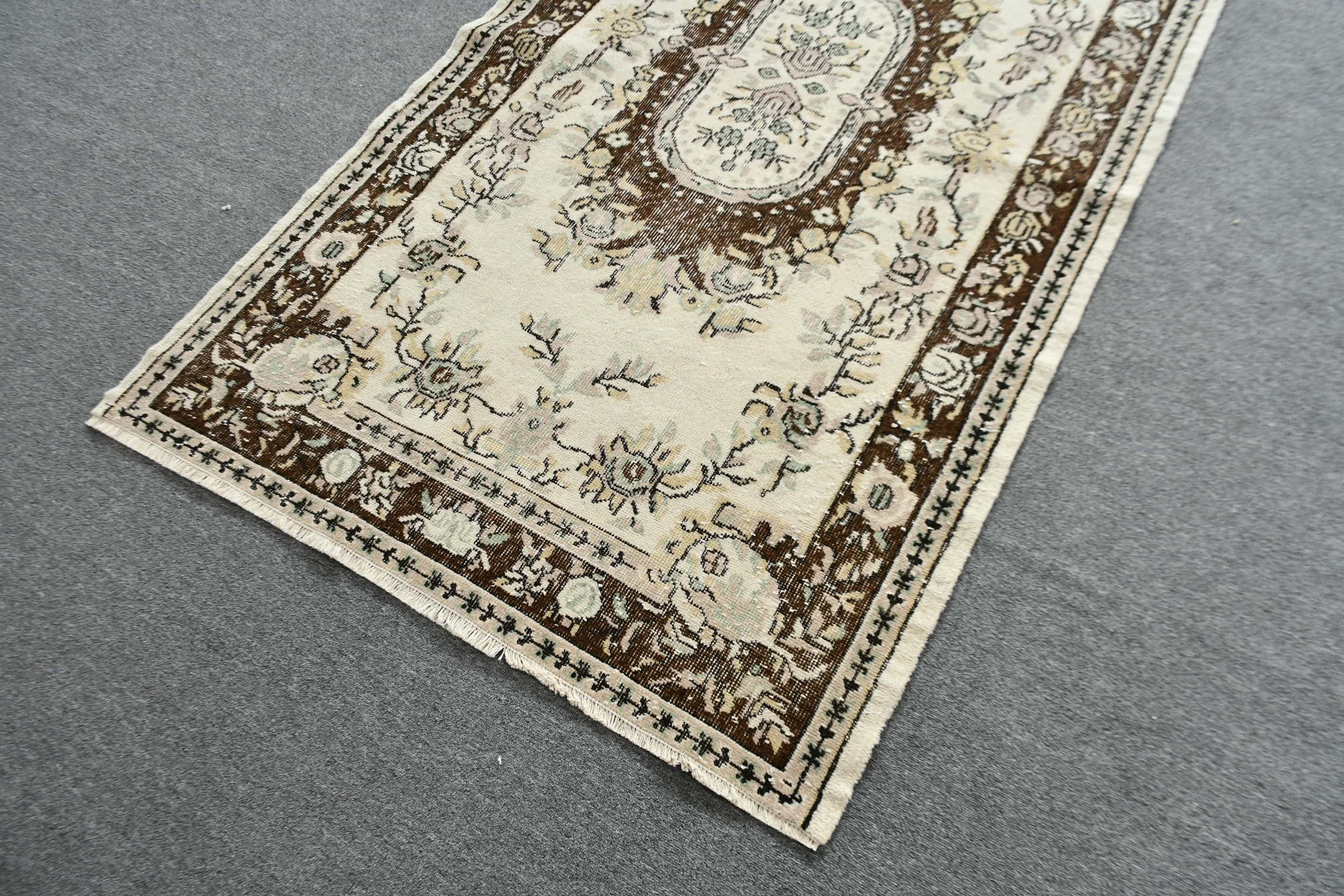 Rugs for Floor, Nursery Rug, 3.9x7.1 ft Area Rugs, Vintage Rug, Home Decor Rug, Bedroom Rug, Kitchen Rug, Turkish Rug, Beige Moroccan Rug