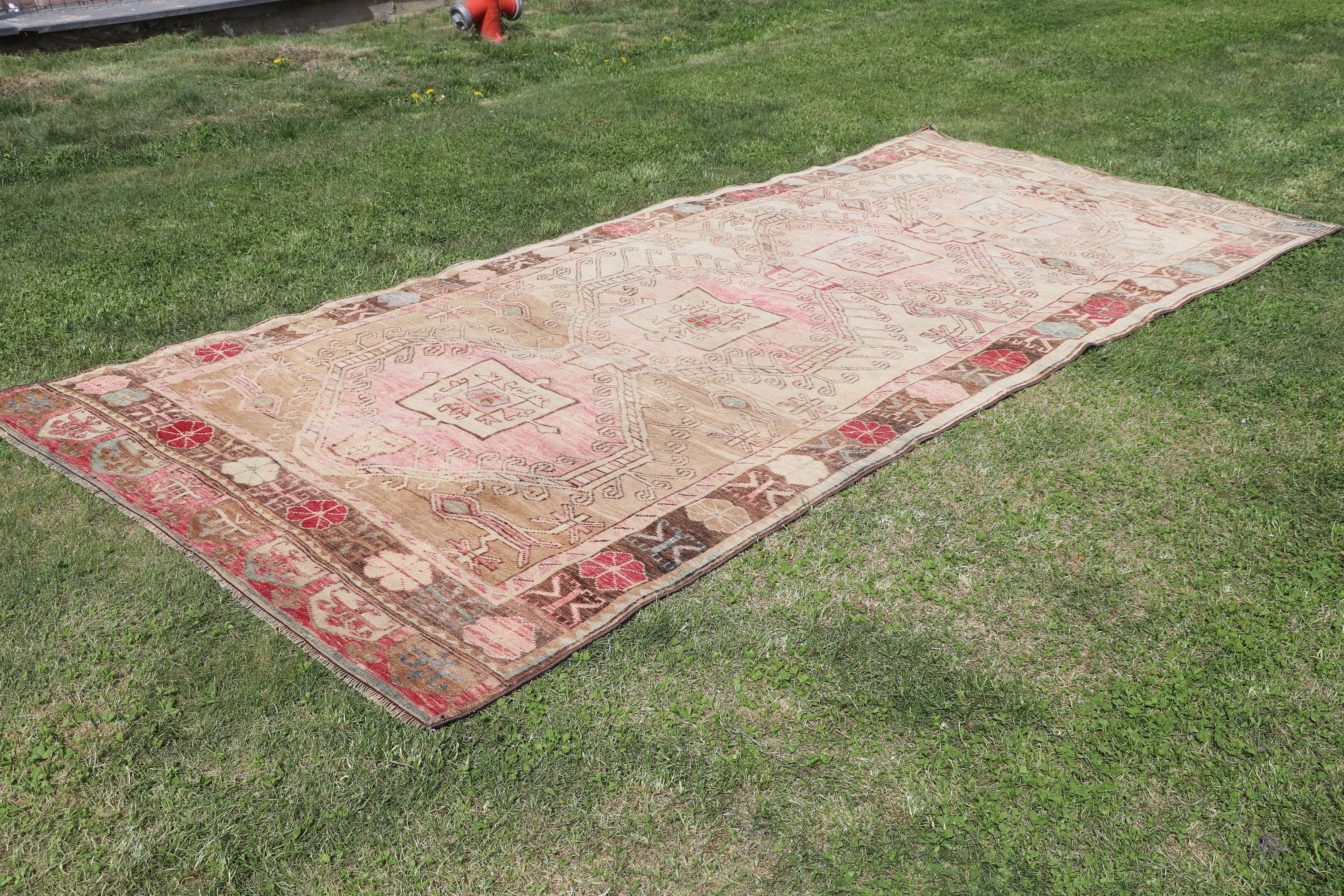 Düz Dokuma Halılar, Türk Halıları, Oturma Odası Halısı, 4.9x10.9 ft Büyük Halı, Büyük Boho Halıları, Vintage Halı, Fas Halısı, Bej Ev Dekor Halısı