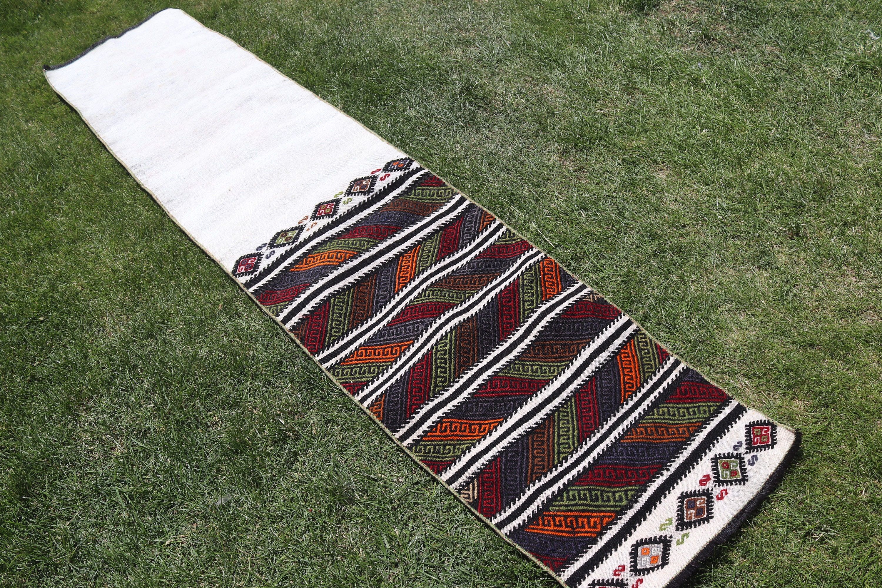 Açıklama Halısı, Vintage Halılar, Koridor Halıları, Mutfak Halıları, Türk Halıları, 1.6x7.5 ft Runner Halıları, Gökkuşağı Boho Halıları, Kilim