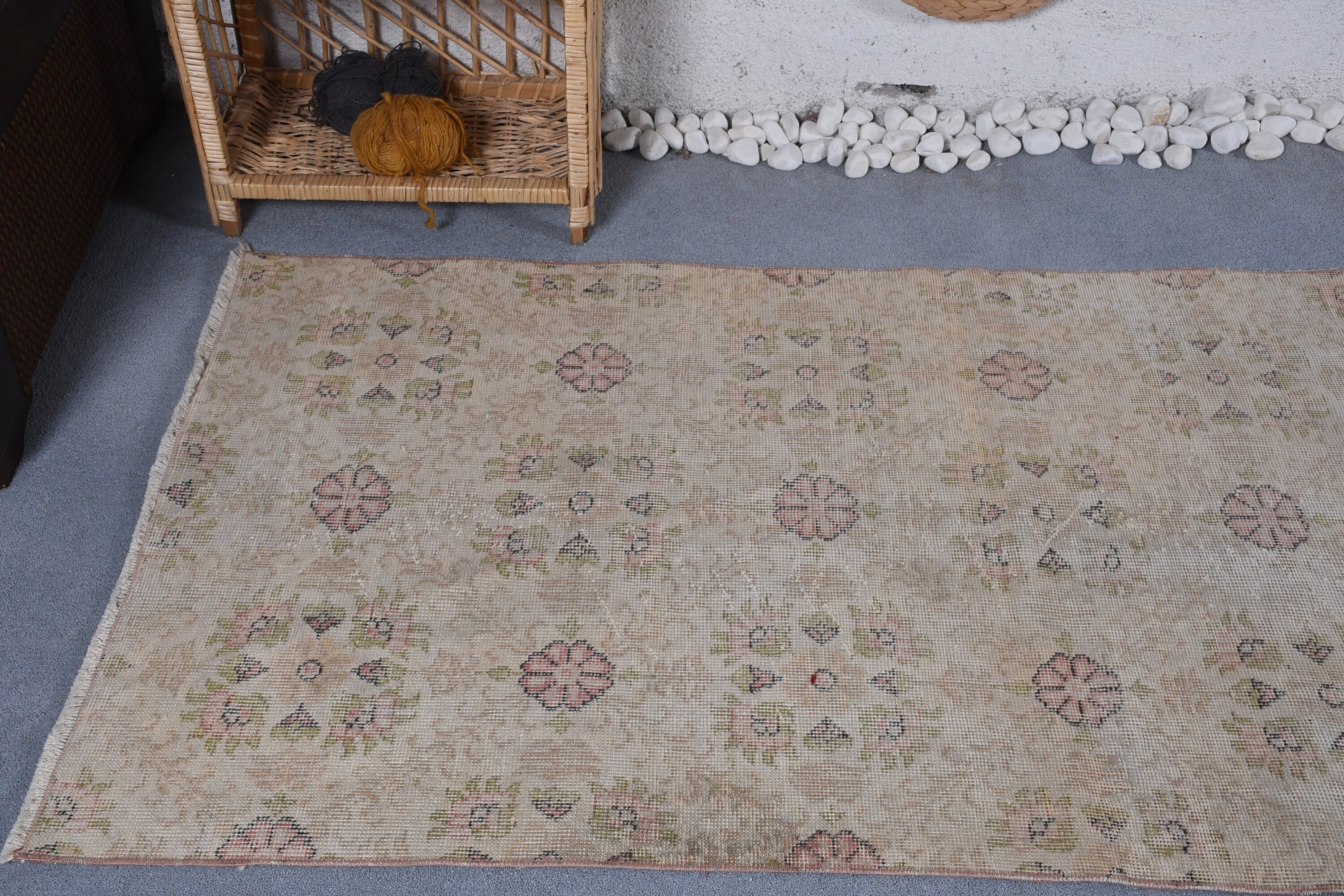 Old Rug, Moroccan Rugs, 3.1x6.5 ft Accent Rug, Vintage Rug, Cool Rugs, Turkish Rugs, Rugs for Entry, Outdoor Rug, Kitchen Rugs, Entry Rugs