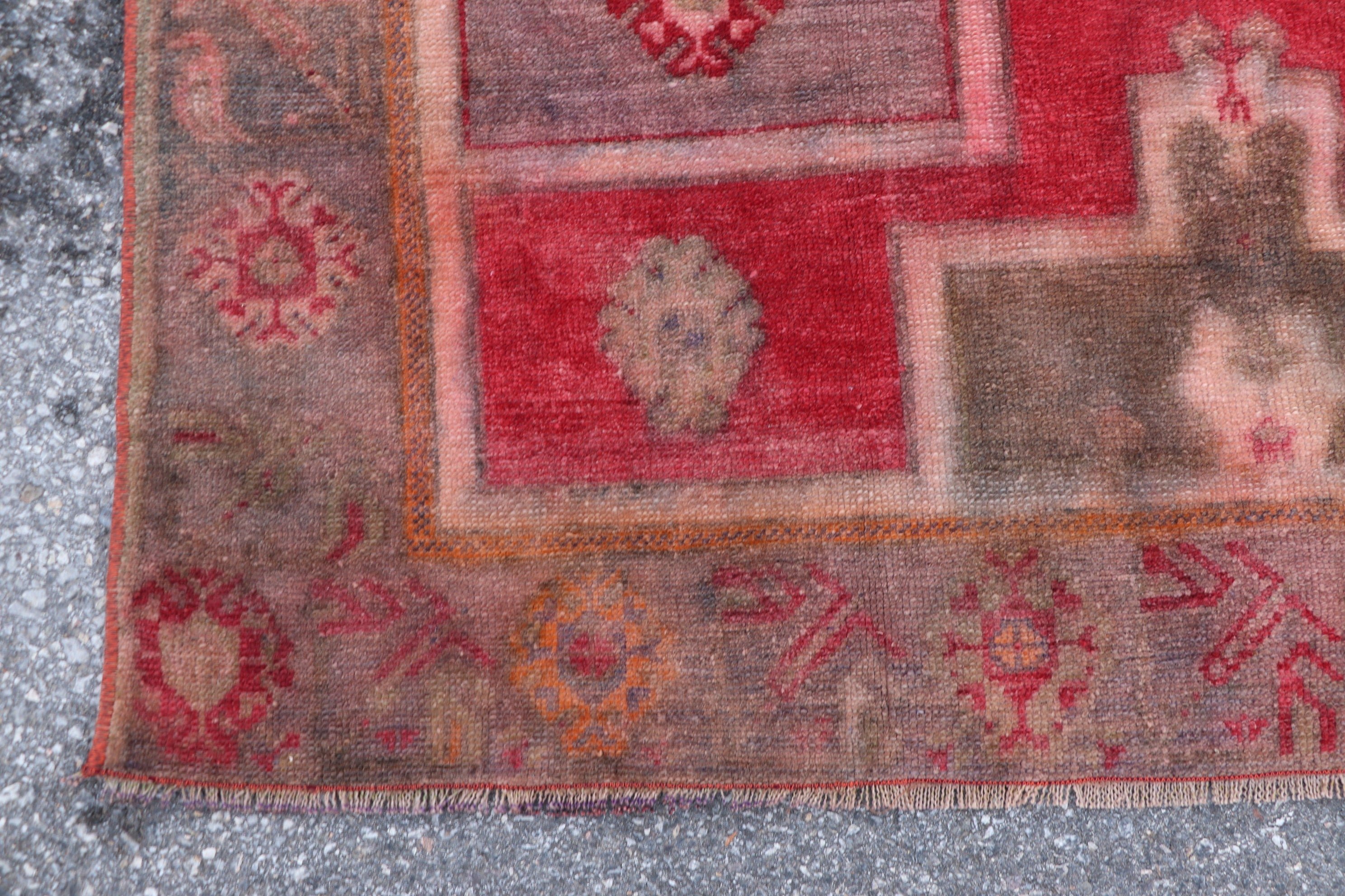 Oriental Rug, Vintage Rugs, 4.4x7 ft Area Rug, Floor Rug, Rugs for Living Room, Bedroom Rug, Turkish Rugs, Red Antique Rugs