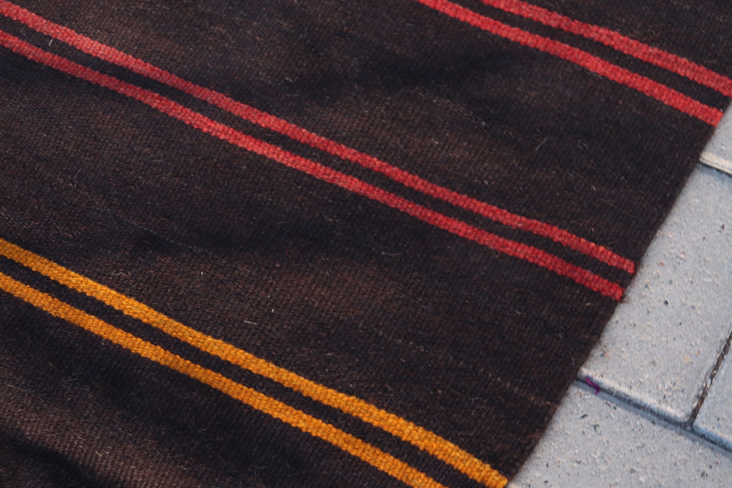 Anadolu Halıları, Koridor Halıları, Kilim, Koridor Halısı, Fas Halıları, 4.4x12.4 ft Runner Halısı, Siyah Yer Halıları, Vintage Halı, Türk Halısı