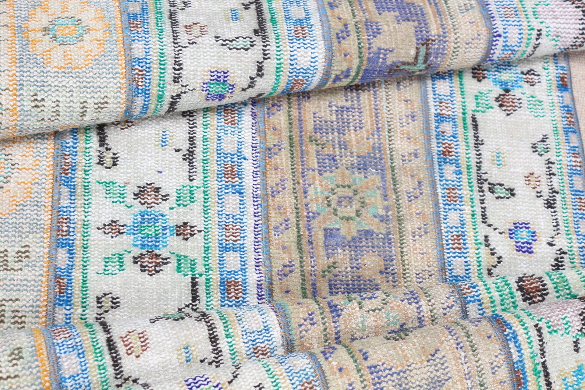 Bedroom Rug, Turkish Rug, Vintage Rug, Rugs for Bedroom, Moroccan Rug, Blue  2.7x6.2 ft Accent Rug, Natural Rug, Nursery Rugs