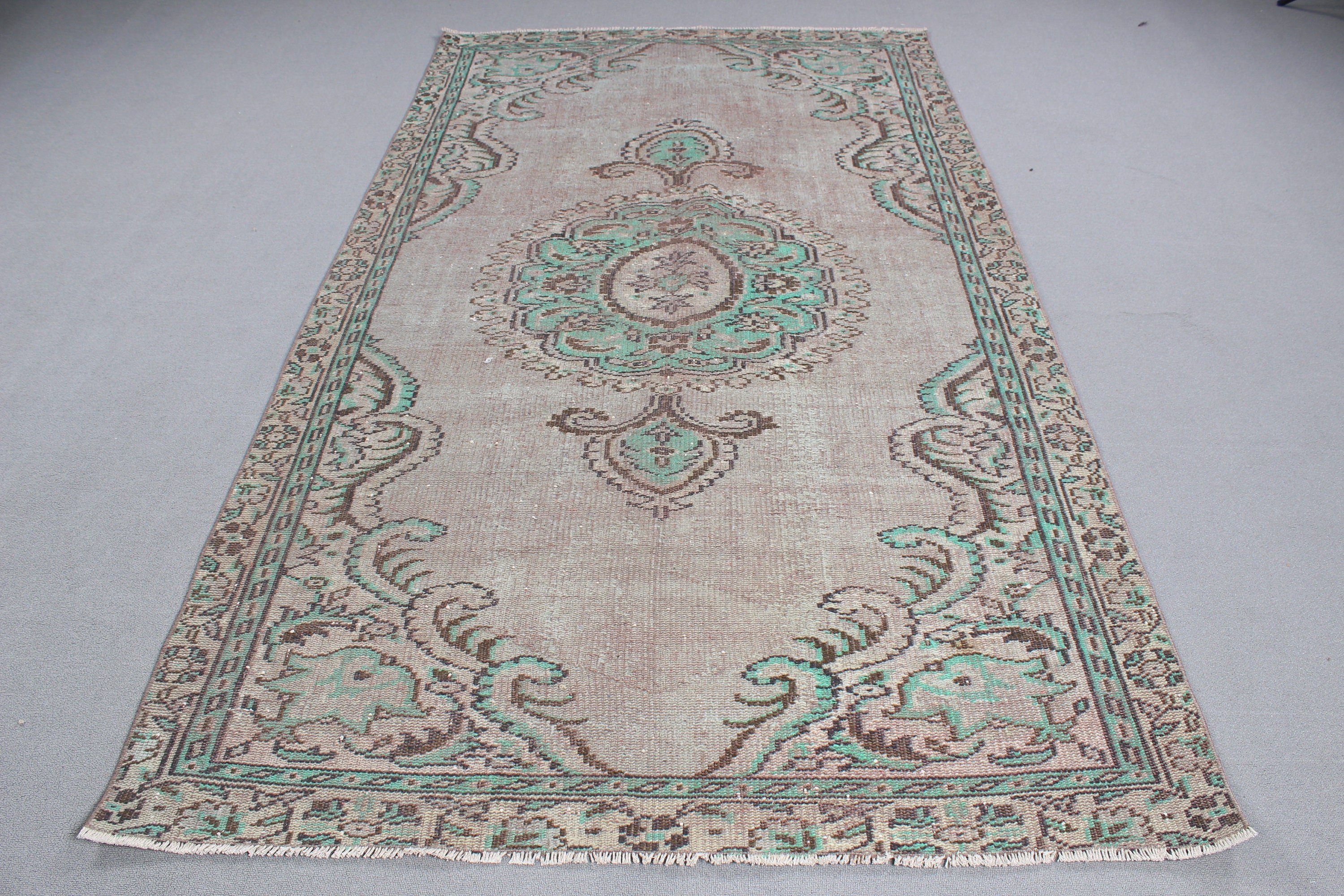 Büyük Boho Halıları, Türk Halısı, Kahverengi Düz Dokuma Halısı, Yün Halıları, Yemek Odası Halıları, Vintage Halı, Yatak Odası Halısı, Tribal Halıları, 5x8,7 ft Büyük Halılar