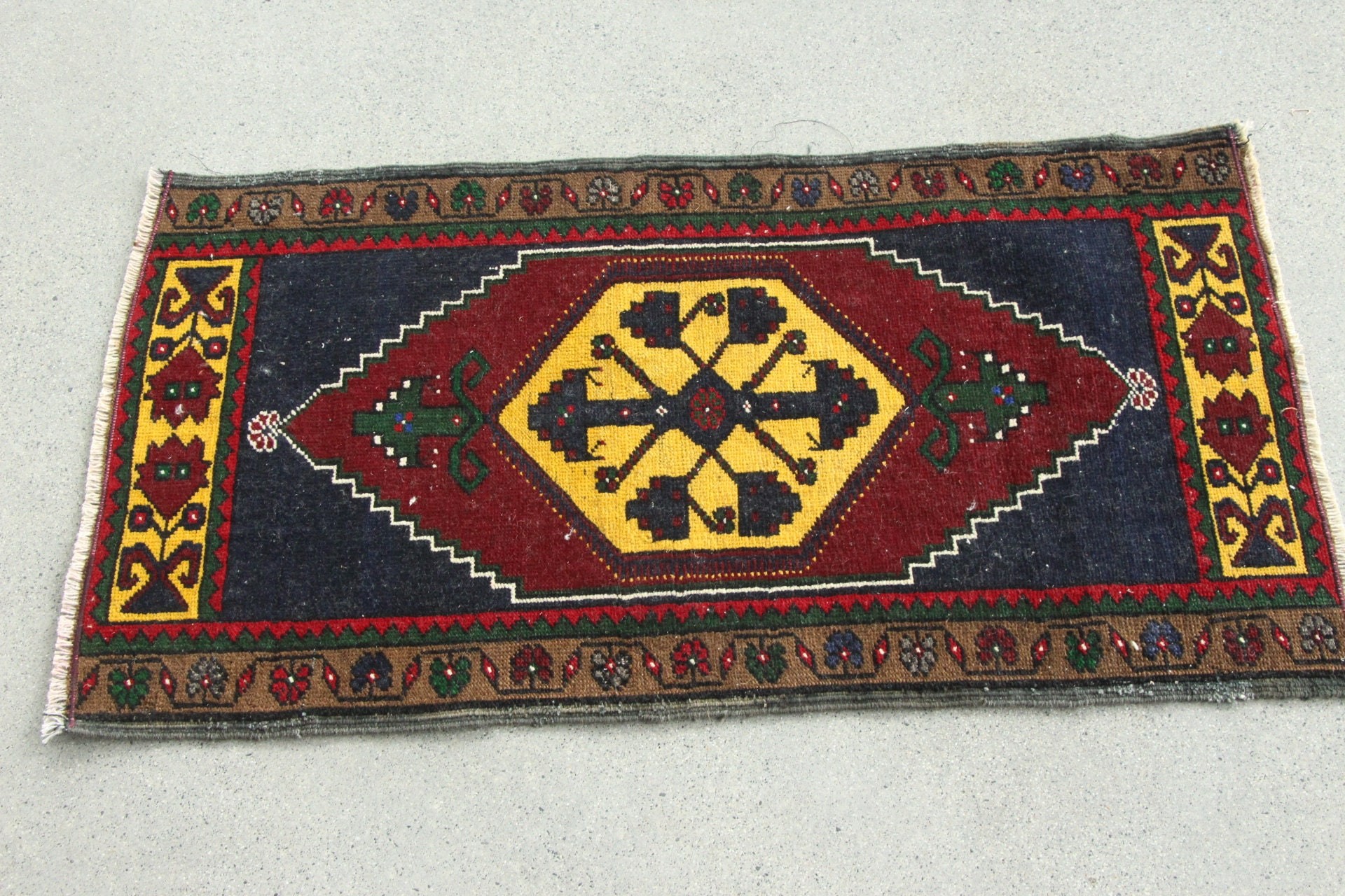 Vintage Rug, Rugs for Door Mat, Nursery Rug, Red Floor Rug, Anatolian Rug, Bedroom Rug, Floor Rug, Turkish Rug, 1.6x3 ft Small Rugs