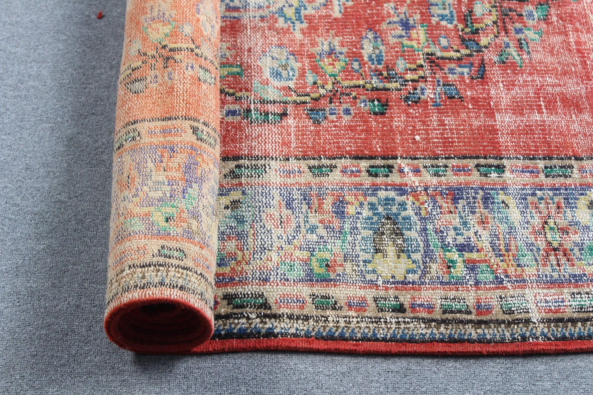 Turkish Rug, Moroccan Rug, Vintage Rugs, Red Moroccan Rug, 5.7x9.7 ft Large Rugs, Cute Rug, Living Room Rugs, Bedroom Rug, Anatolian Rug