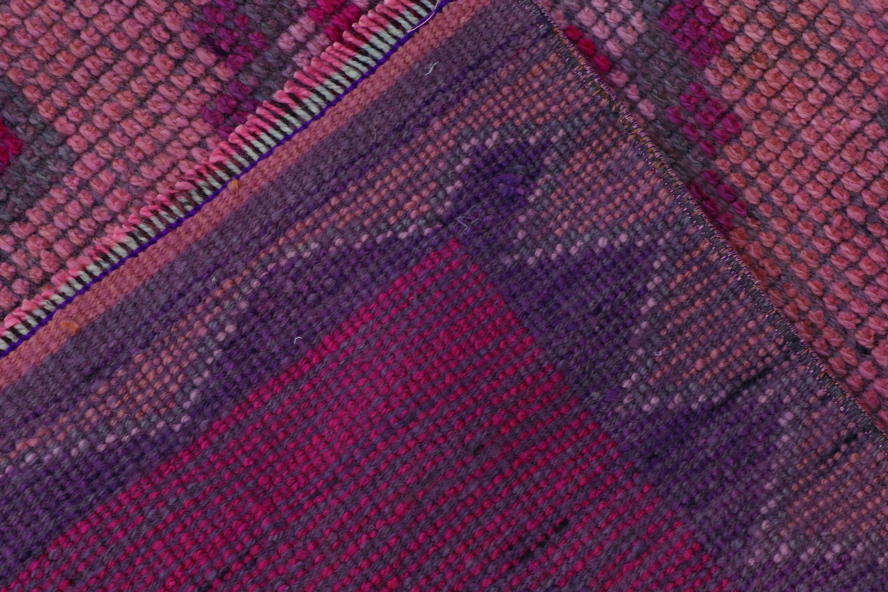 Pink  3.1x11.9 ft Runner Rug, Vintage Rug, Rugs for Corridor, Muted Rugs, Kitchen Rug, Oushak Rugs, Corridor Rug, Turkish Rug