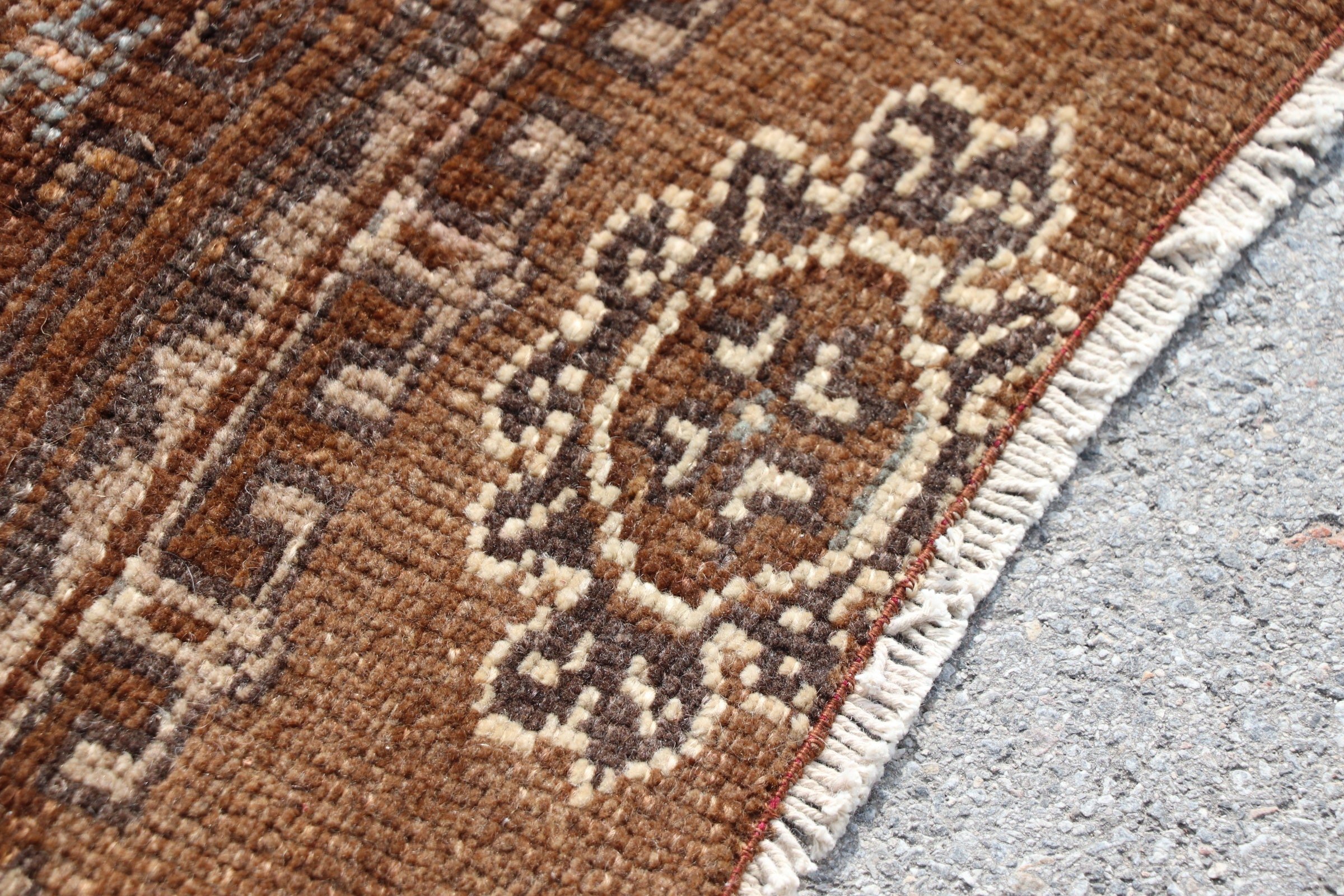 Home Decor Rug, Floor Rug, Vintage Rug, 4.3x10.2 ft Large Rug, Dining Room Rug, Turkish Rug, Bedroom Rugs, Handwoven Rug, Brown Oushak Rug