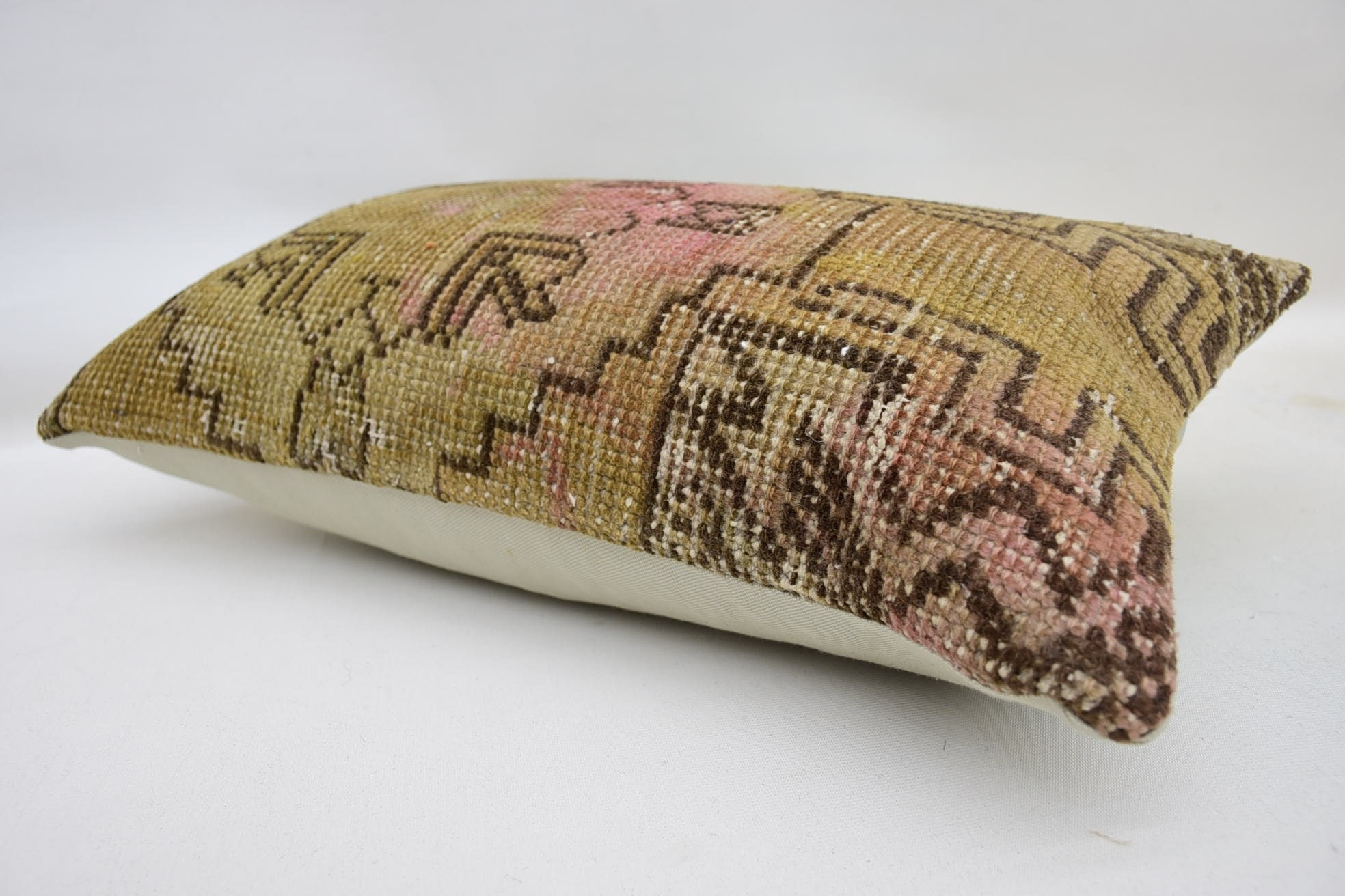 12"x20" Beige Pillow Sham, Gift Pillow, Sofa Cushion Case, Boho Pillow Sham Cover, Kilim Pillow Cover, Shabby Chic Cushion