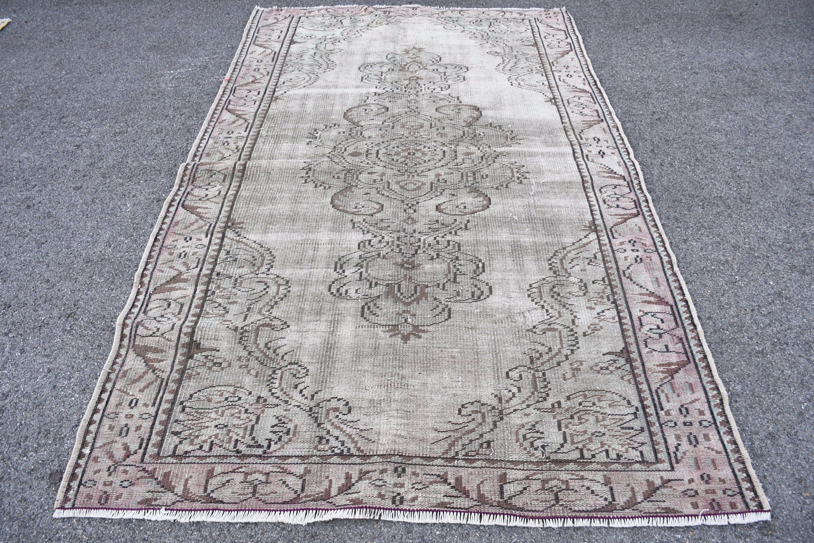 Yeşil Yer Halıları, 5x8,5 ft Büyük Halılar, Oturma Odası Halısı, Yatak Odası Halıları, Vintage Halı, Yatak Odası Halıları, Organik Halı, Havalı Halı, Türk Halısı