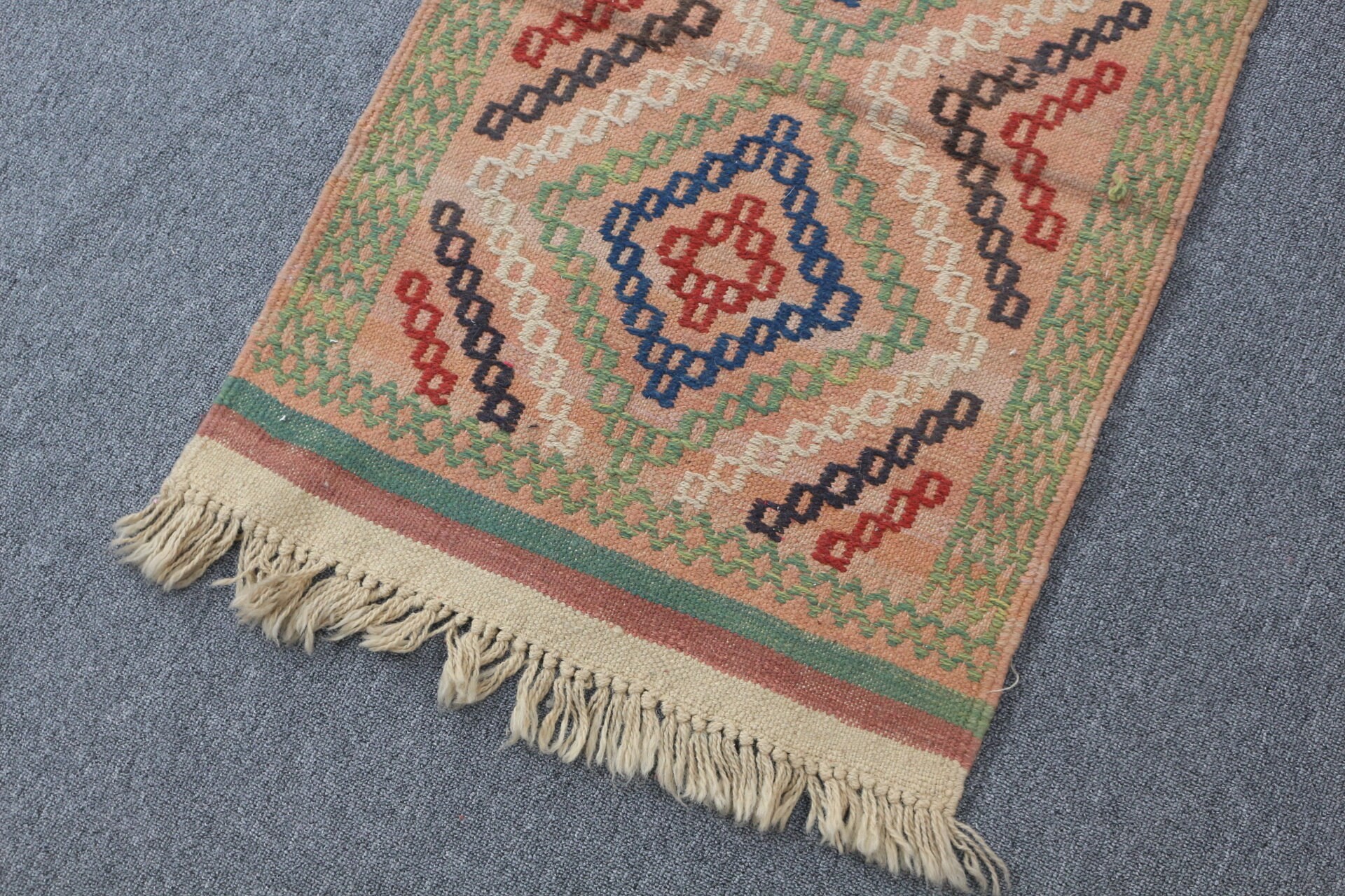 Nursery Rugs, Kilim, Orange Cool Rugs, Oriental Rug, Anatolian Rug, 1.9x3 ft Small Rugs, Turkish Rugs, Vintage Rug, Dorm Rug, Bedroom Rugs