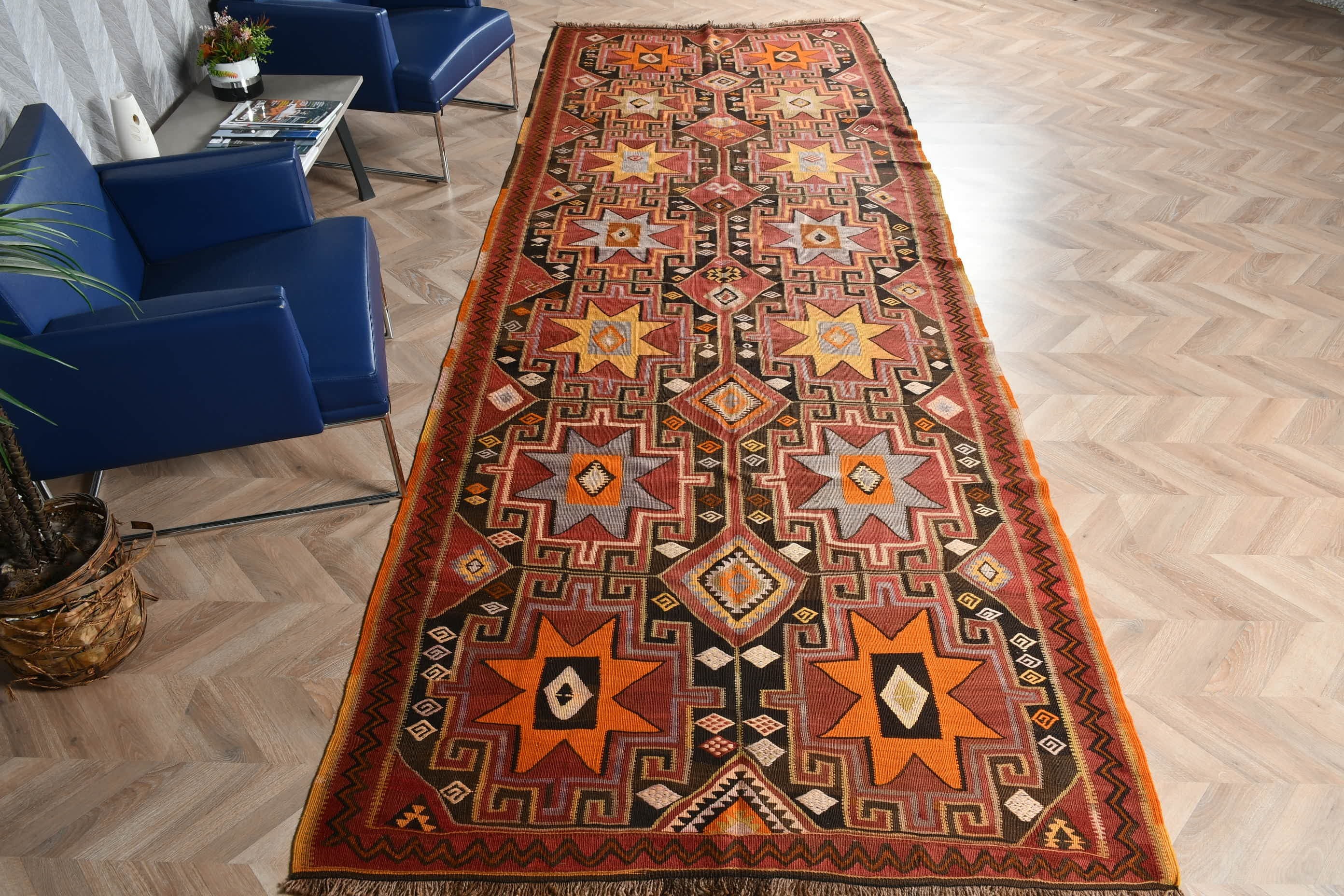 Sanat Halısı, Oryantal Halılar, 4.9x13.6 ft Runner Halısı, Kırmızı Fas Halısı, Koridor Halısı, Türk Halısı, Koridor Halısı, Mutfak Halısı, Kilim, Vintage Halılar