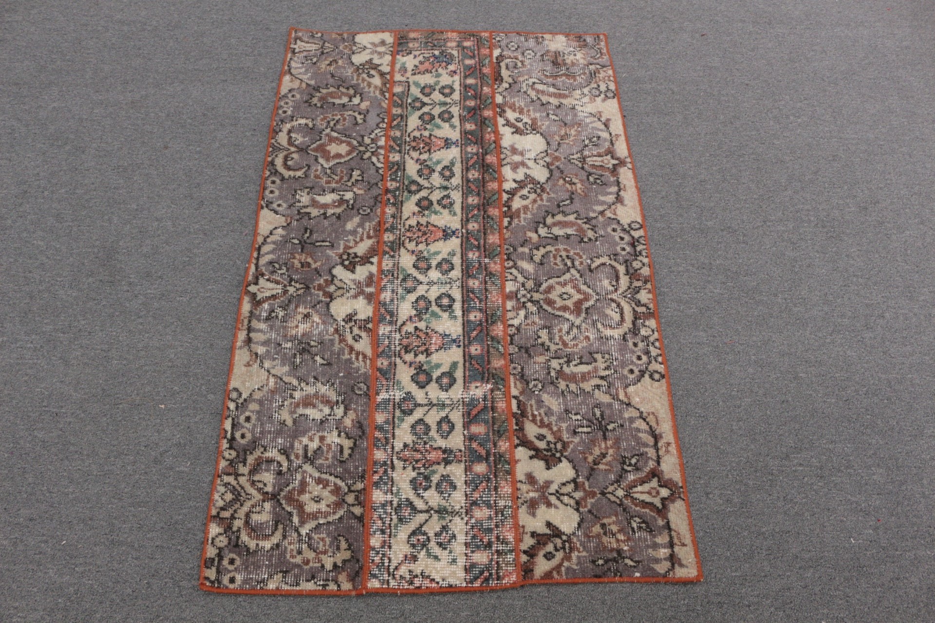 Gray Antique Rug, 2.5x4.2 ft Small Rug, Oushak Rugs, Entry Rug, Rugs for Kitchen, Bedroom Rugs, Vintage Rug, Home Decor Rug, Turkish Rugs