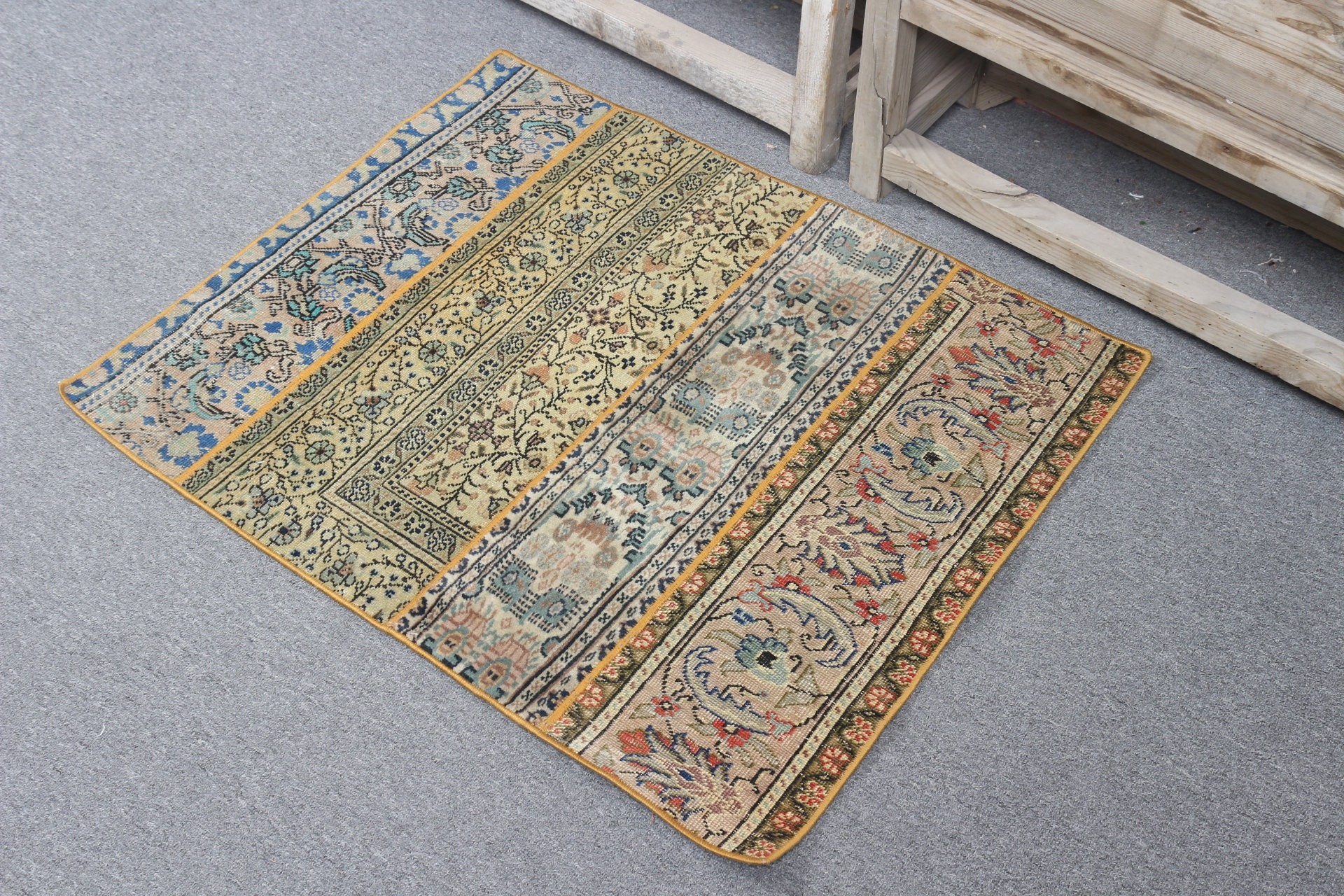 Kapı Paspası Halıları, Yeşil Anadolu Halısı, Oushak Halıları, Vintage Halılar, Araba Paspas Halısı, Banyo Halıları, Türk Halısı, Fas Halısı, 2.4x3 ft Küçük Halı