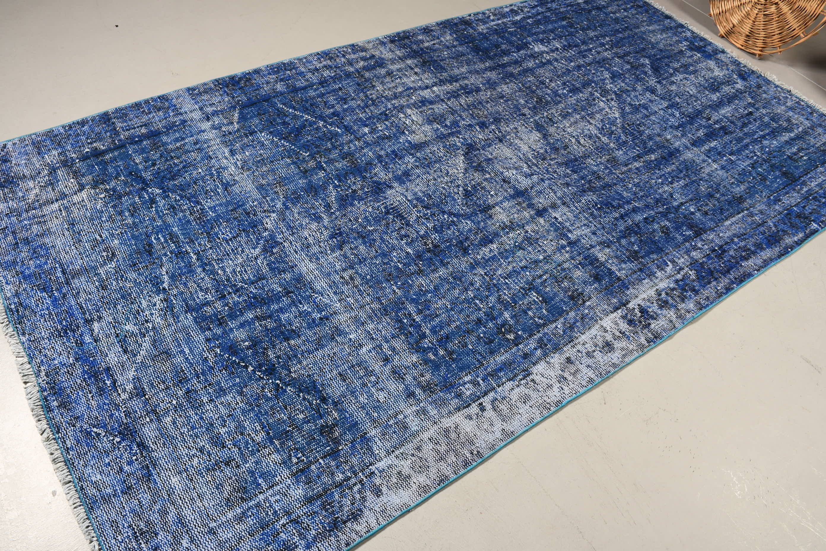 Vintage Rug, Anatolian Rug, Salon Rugs, Living Room Rugs, Blue Anatolian Rug, Bohemian Rug, 4.8x8.8 ft Large Rugs, Cool Rug, Turkish Rug