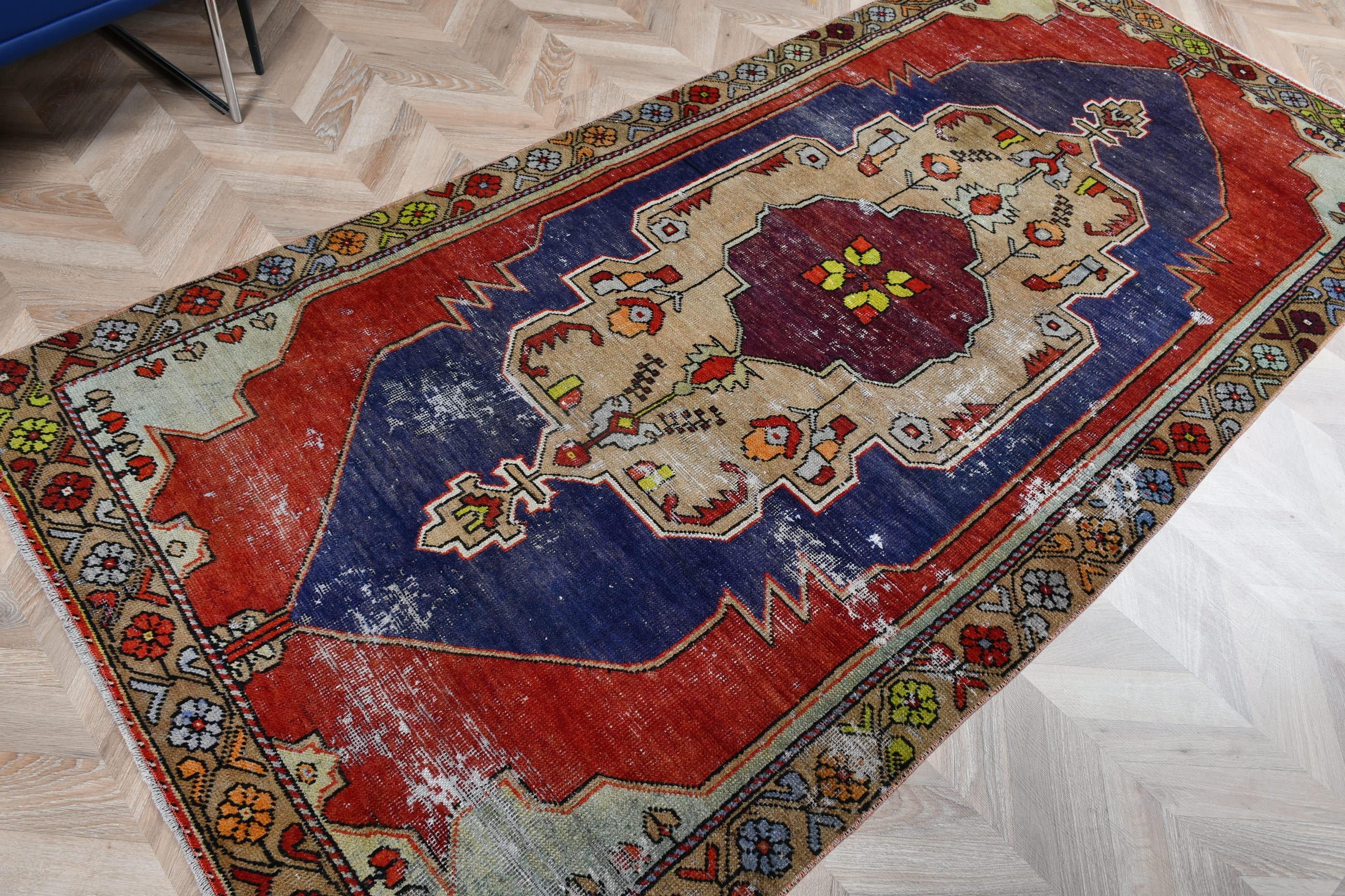 Dining Room Rugs, Turkish Rugs, 4x8.7 ft Area Rug, Vintage Rugs, Antique Rug, Red Bedroom Rug, Oriental Rug, Rugs for Nursery, Indoor Rug