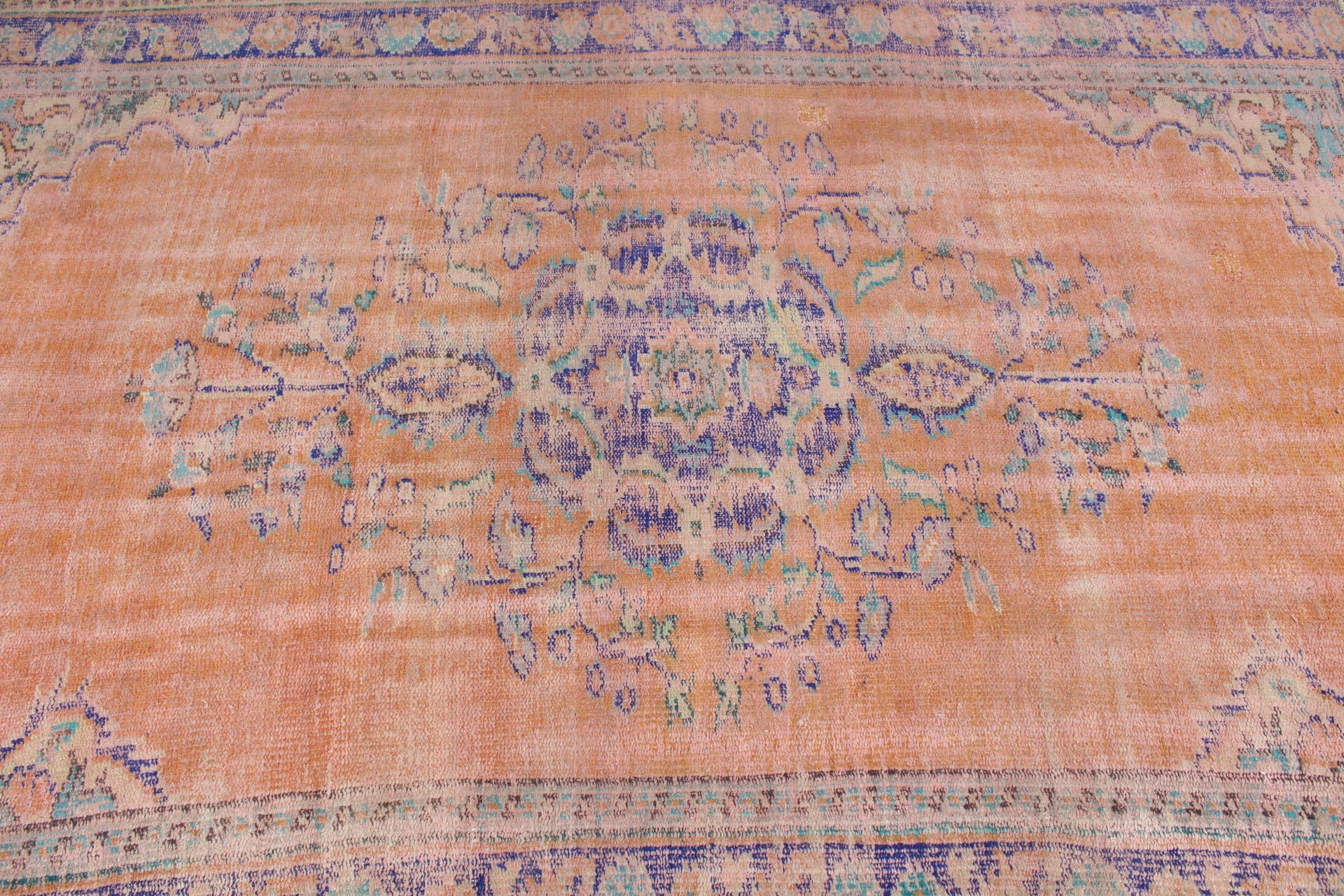 Bedroom Rug, Turkish Rugs, 5.5x8.1 ft Large Rugs, Orange Floor Rugs, Home Decor Rugs, Dining Room Rugs, Oriental Rugs, Vintage Rugs