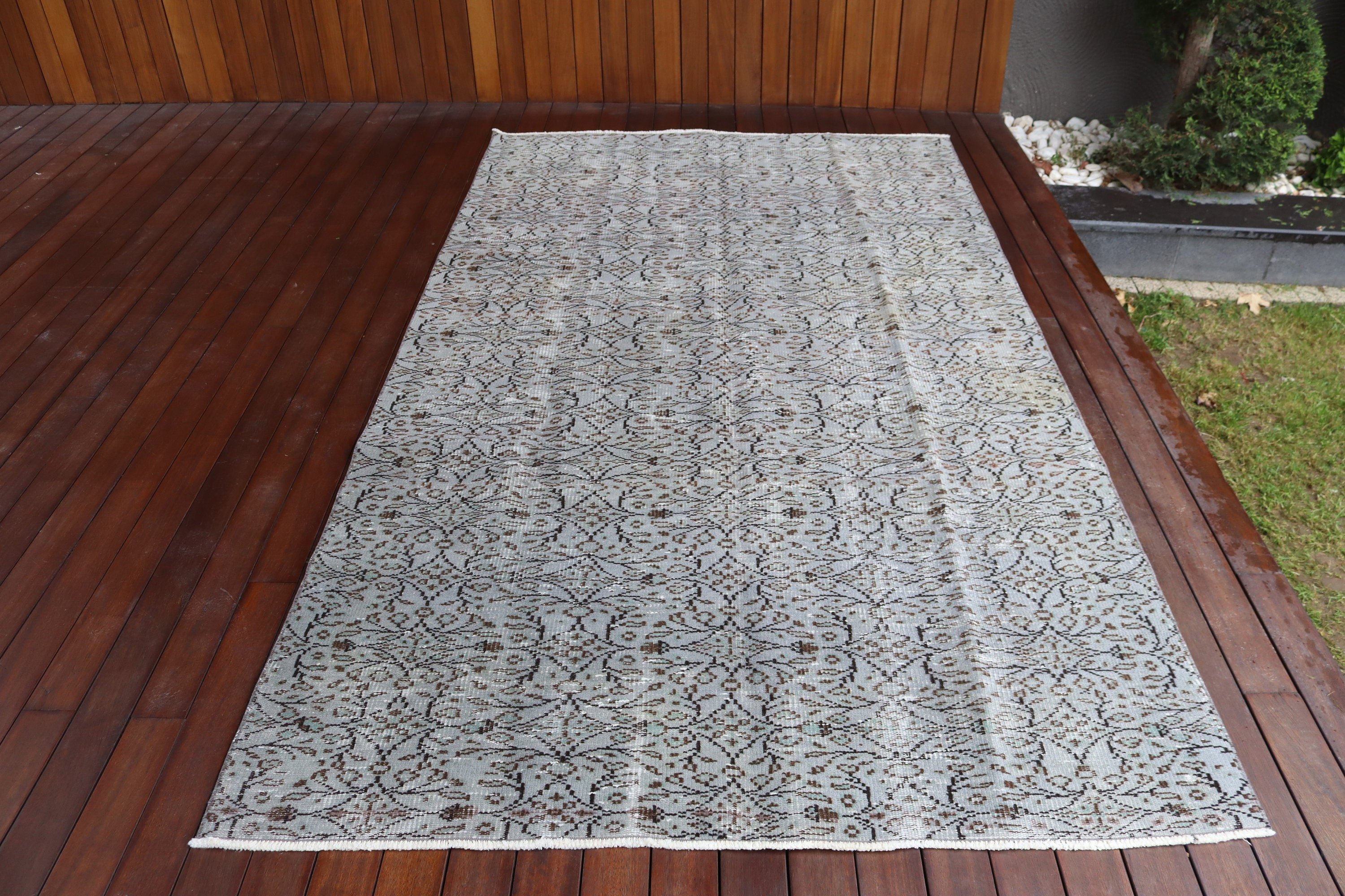 5x8.8 ft Large Rugs, Rugs for Dining Room, Gray Oriental Rug, Flatweave Rugs, Bedroom Rugs, Living Room Rugs, Vintage Rugs, Turkish Rugs