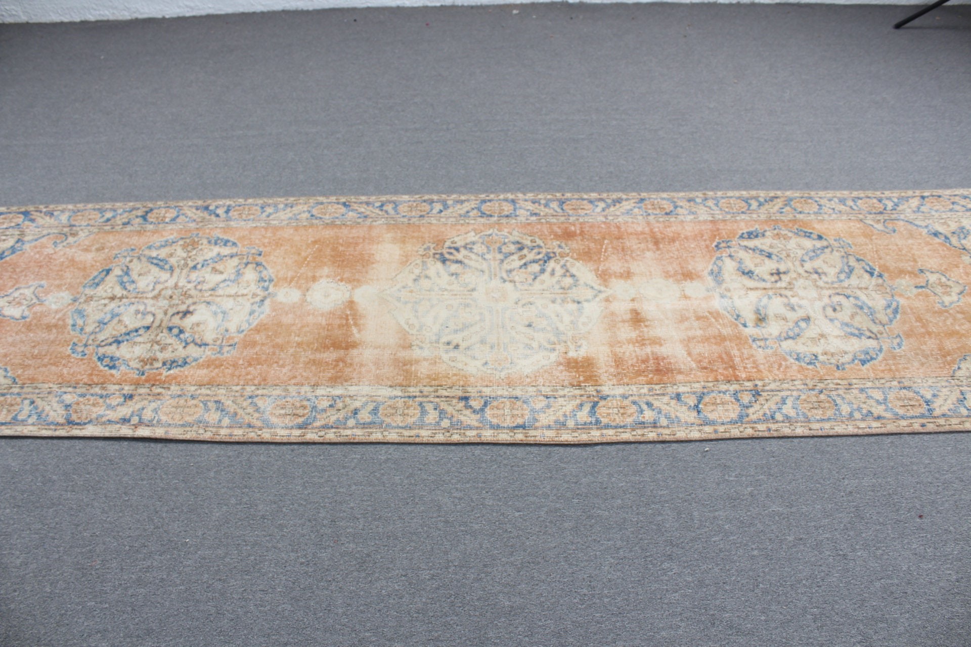 Office Rug, Vintage Rugs, 2.8x10.8 ft Runner Rug, Orange Kitchen Rug, Turkish Rug, Floor Rug, Oriental Rugs, Hallway Rug, Rugs for Hallway