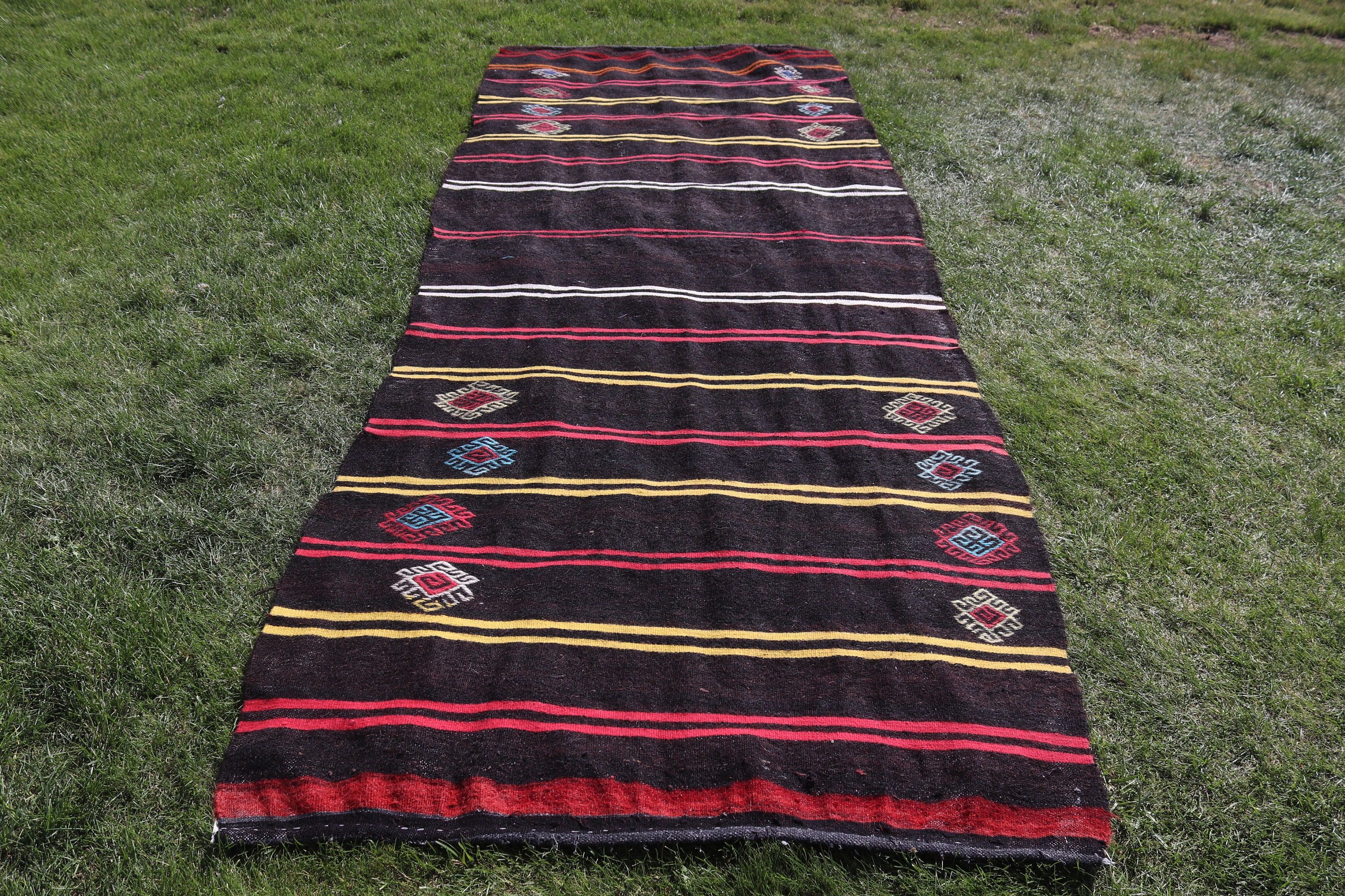 4.1x10.8 ft Runner Halılar, Boho Halılar, Pembe Açıklama Halıları, Vintage Halılar, Türk Halıları, Kilim, Mutfak Halısı, Koridor Halısı, Uzun Yolluk Halısı