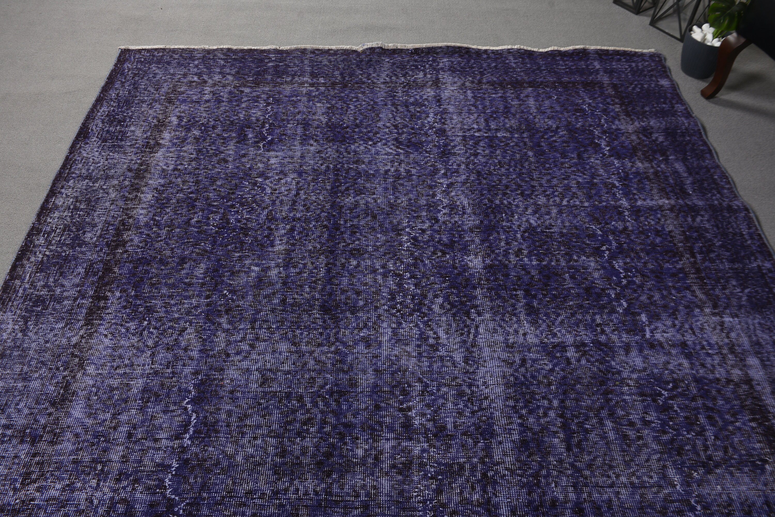 Luxury Rug, Handwoven Rug, 6.8x10 ft Large Rug, Modern Rug, Salon Rugs, Purple Handwoven Rug, Turkish Rug, Large Oushak Rugs, Vintage Rug