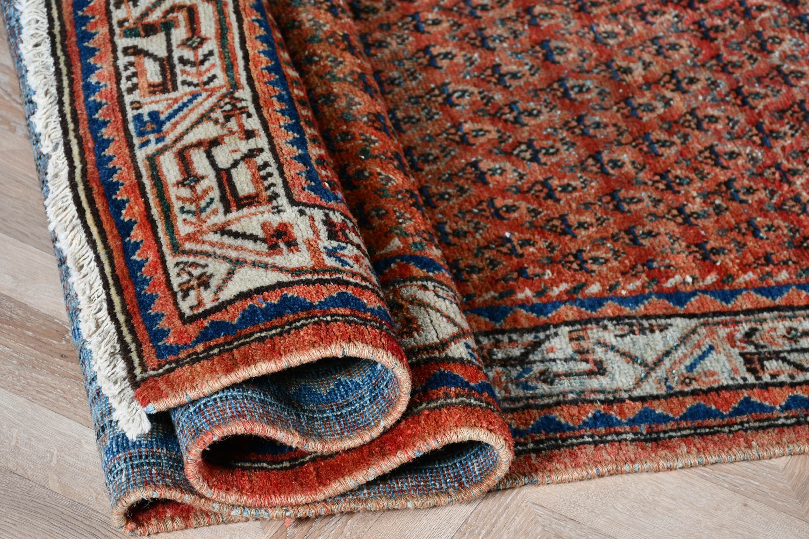 Bohemian Rug, Living Room Rug, 4.4x6.5 ft Area Rugs, Anatolian Rug, Orange Anatolian Rug, Oushak Rug, Turkish Rug, Vintage Rug, Indoor Rugs