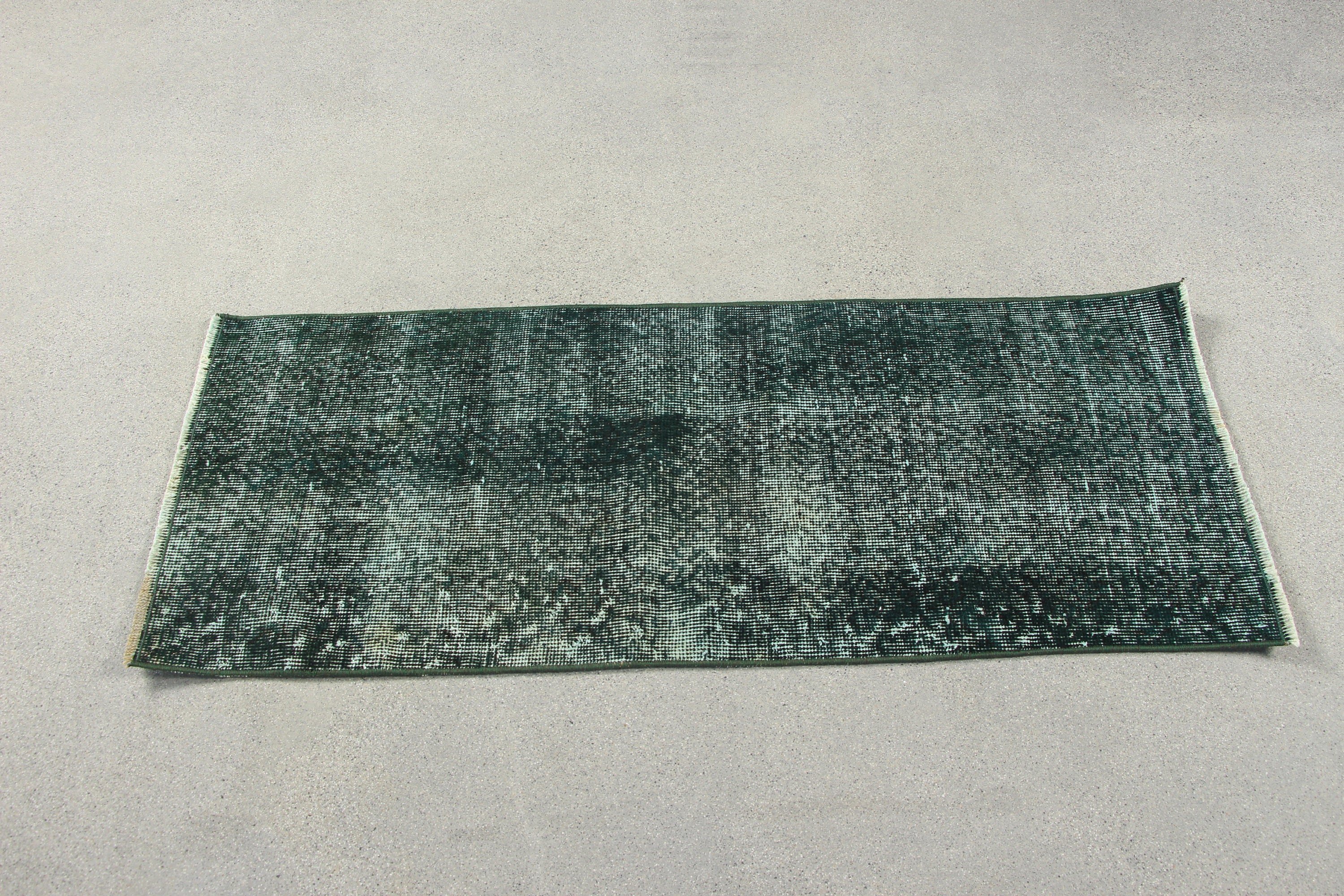 Vintage Rug, Green Antique Rugs, Moroccan Rug, 1.7x4.1 ft Small Rug, Car Mat Rug, Turkish Rug, Designer Rugs, Nursery Rug, Home Decor Rug