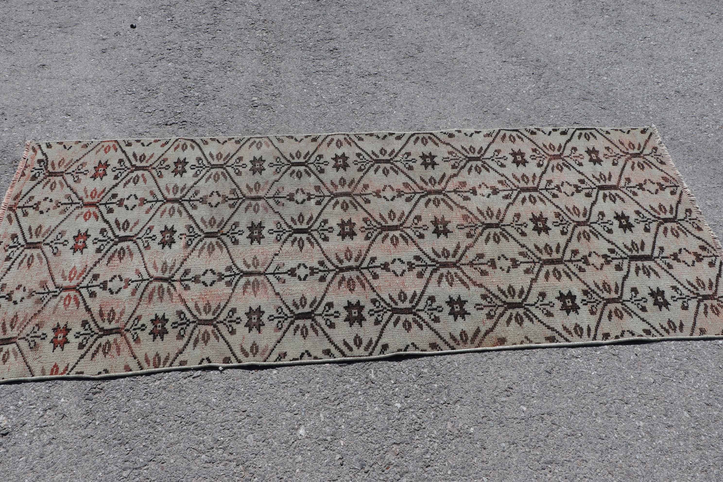 2.6x6.5 ft Runner Rugs, Stair Rug, Turkish Rugs, Hallway Rug, Kitchen Rugs, Vintage Rug, Green Moroccan Rug, Ethnic Rug, Oriental Rugs