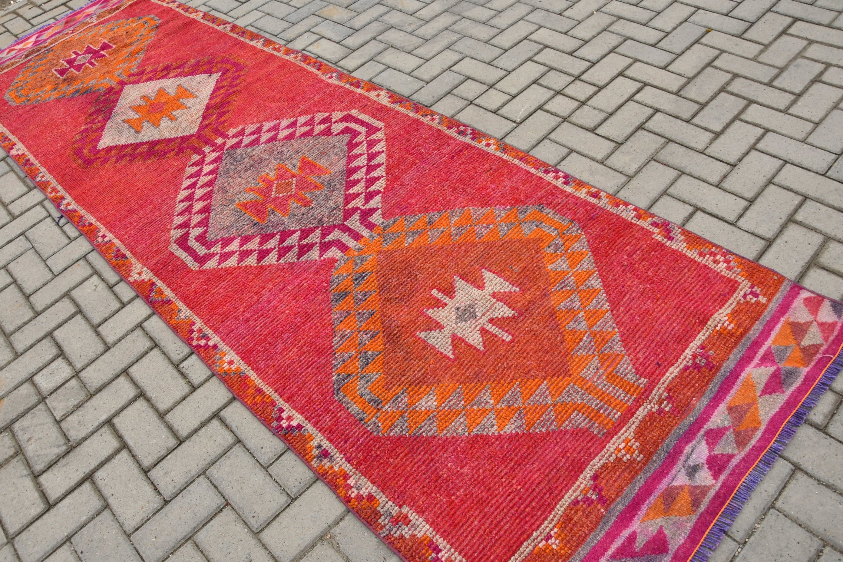 Pale Rug, Rugs for Hallway, Corridor Rug, Oushak Rugs, 3.5x11.5 ft Runner Rugs, Dorm Rug, Vintage Rug, Antique Rug, Stair Rug, Turkish Rug
