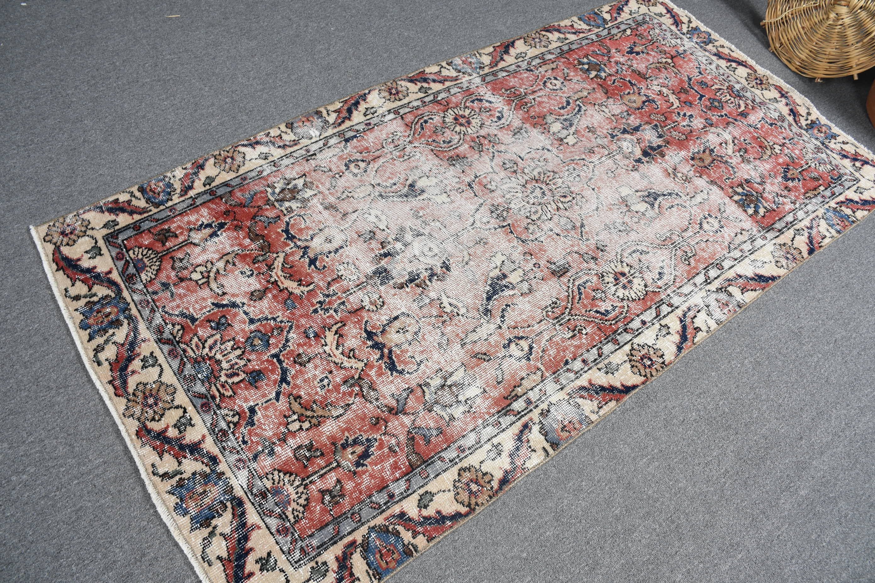 Outdoor Rug, Oriental Rugs, Turkish Rugs, Cool Rug, Rugs for Kitchen, Red Bedroom Rug, Entry Rugs, Vintage Rugs, 3.4x6 ft Accent Rug