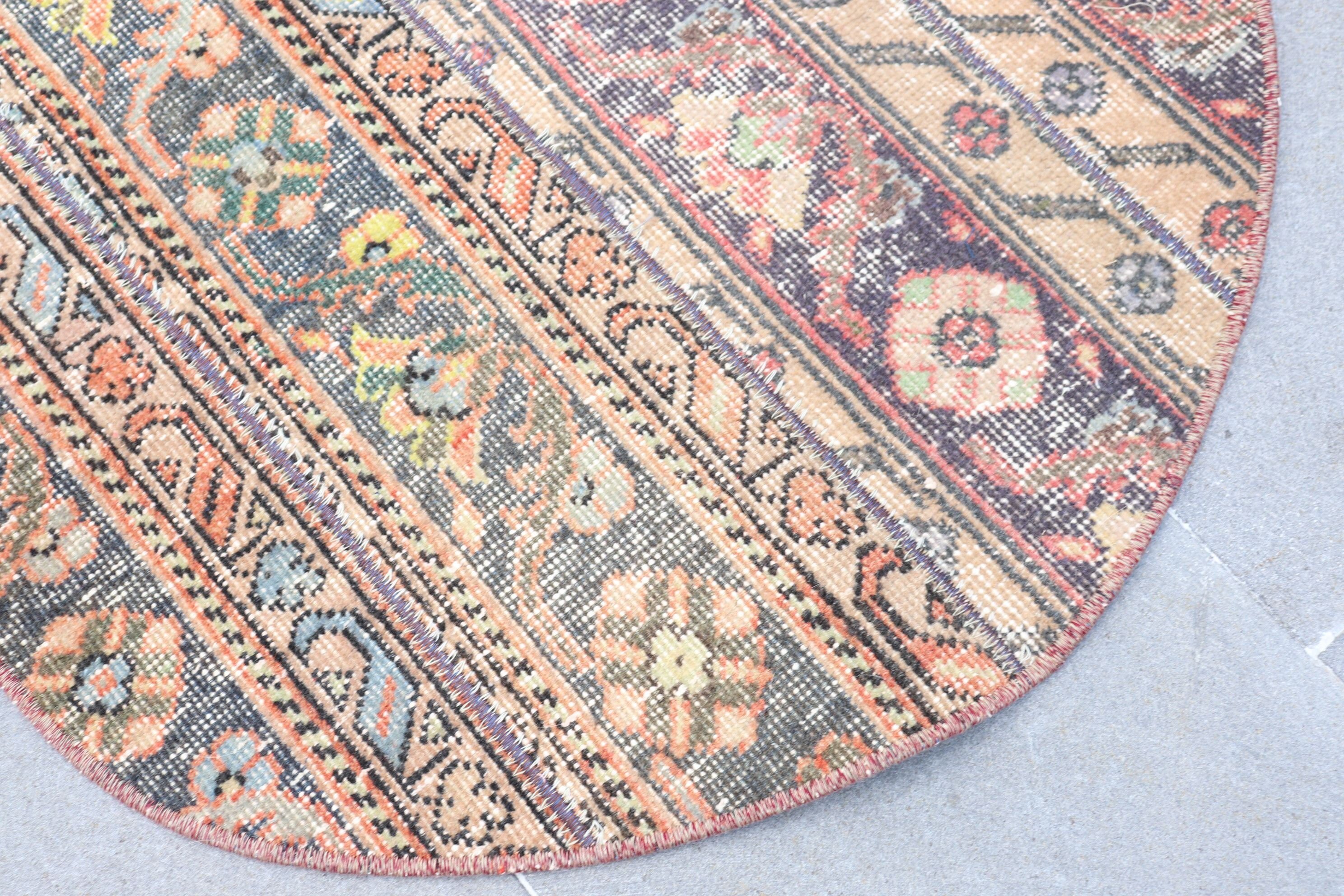Kitchen Rug, Purple Oriental Rug, Cool Rugs, Turkish Rug, Bedroom Rug, Rugs for Wall Hanging, 2.2x2.3 ft Small Rugs, Art Rugs, Vintage Rug